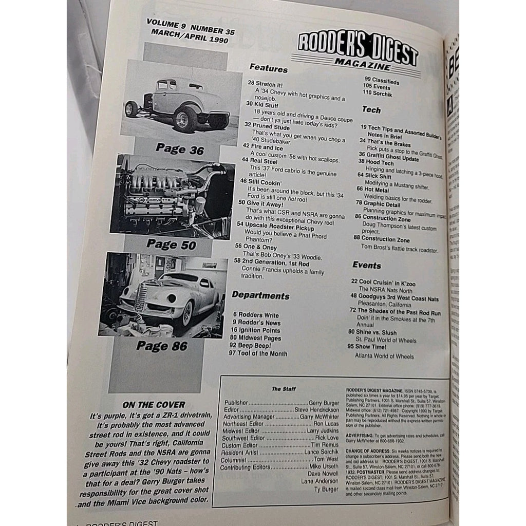 Rodder's Digest Magazine March/April 1990 Volume 9 Number 35
