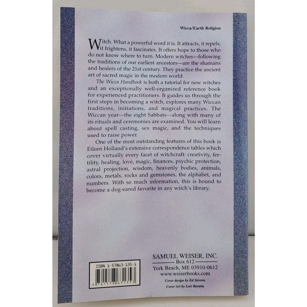 Wicca Handbook by Eileen Holland (2000, Trade Paperback)