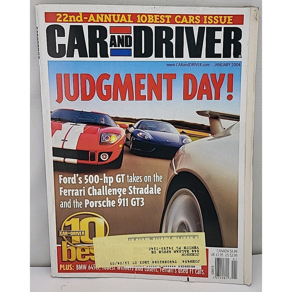 Car And Driver Magazine - January 2004 - Volume 49 Number 7