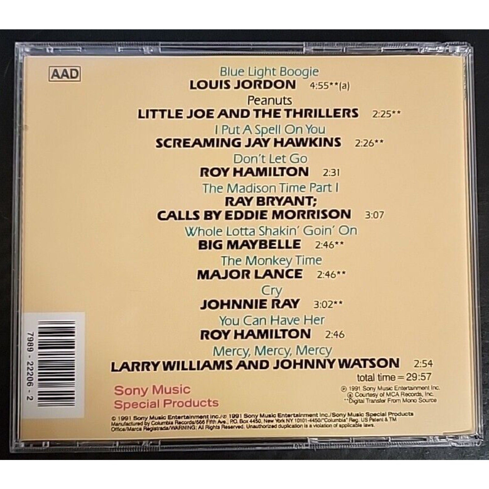Monkey Time & Other R&B Hits CD Various Artists
