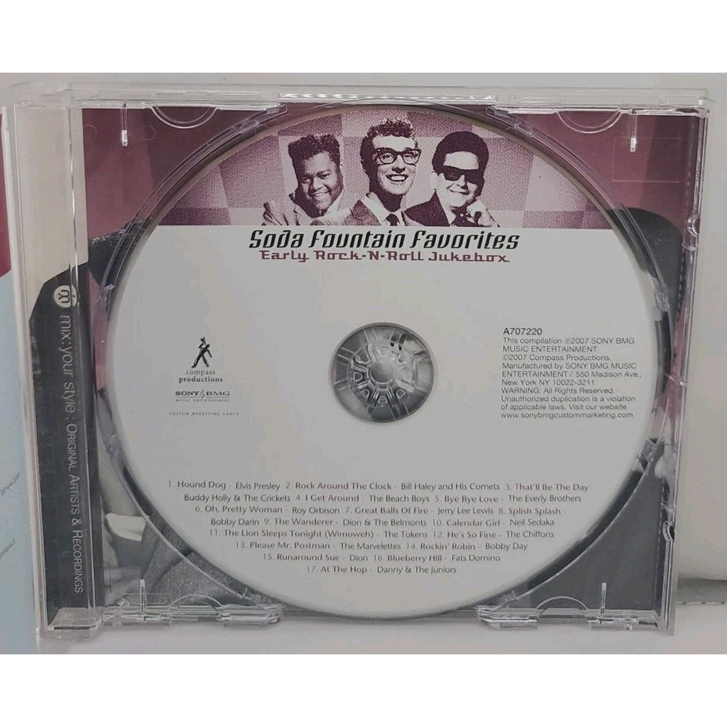 Soda Fountain Favorites Early Rock-n-roll Jukebox Music CD