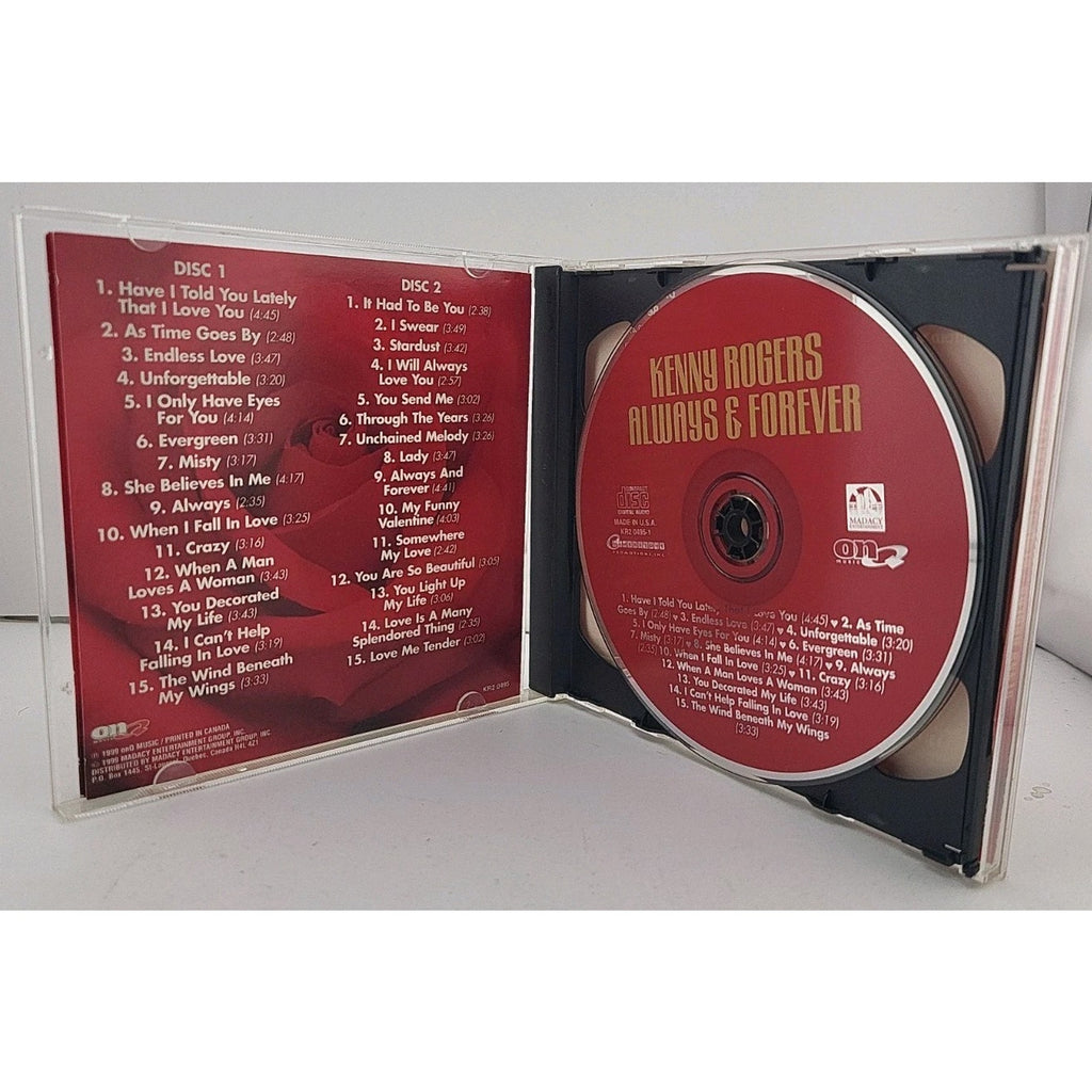 Always & Forever by Kenny Rogers (CD, 1999, 2 Discs, Madacy)