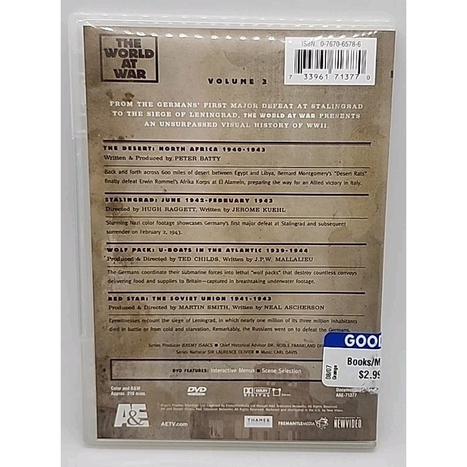 The World at War Vol. 3 (DVD, Slim Case)