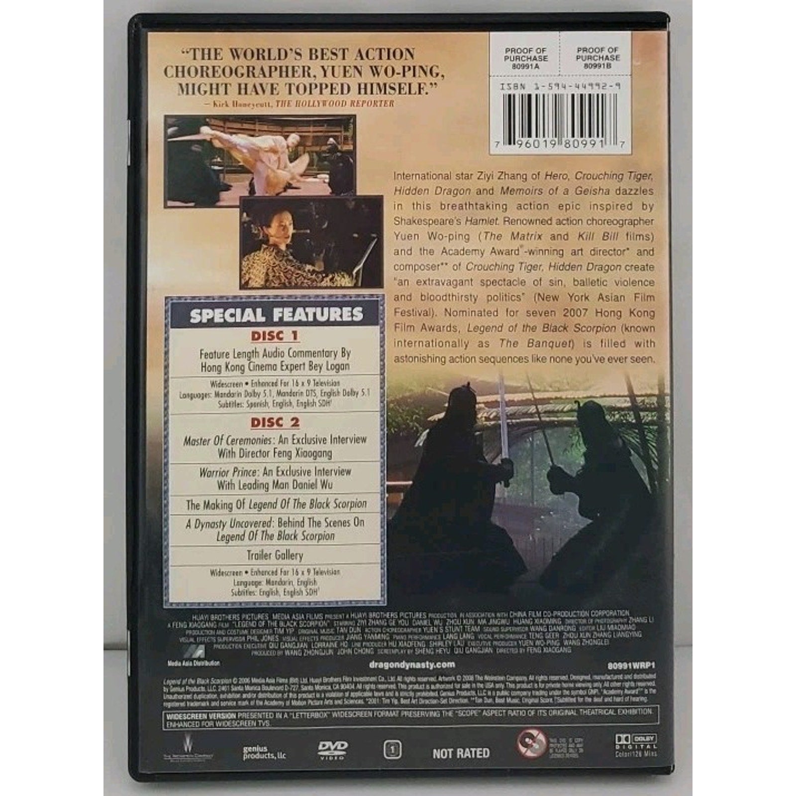 Legend of the Black Scorpion (DVD, 2006)