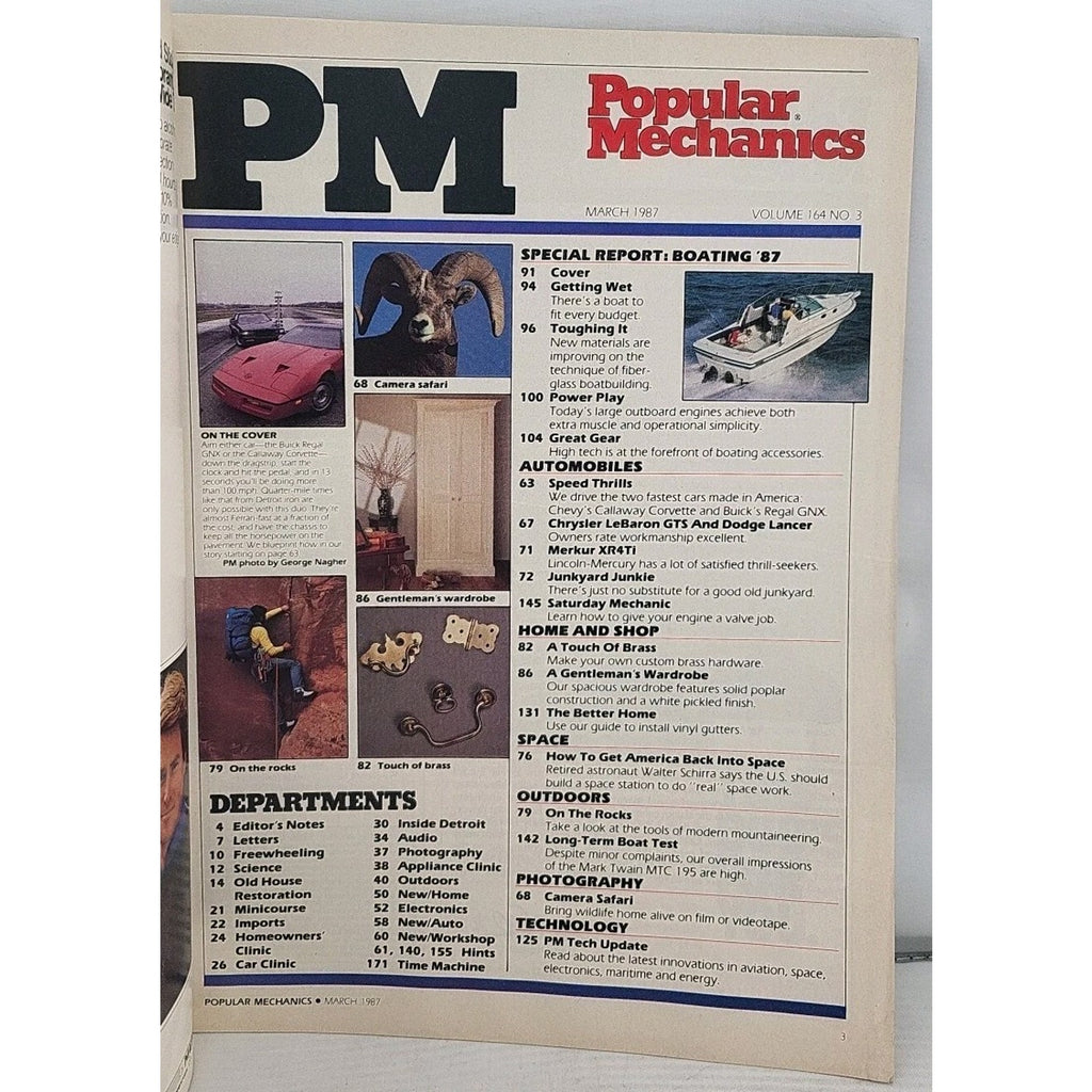 Popular Mechanics Magazine - March 1987 - Volume 164 No. 3