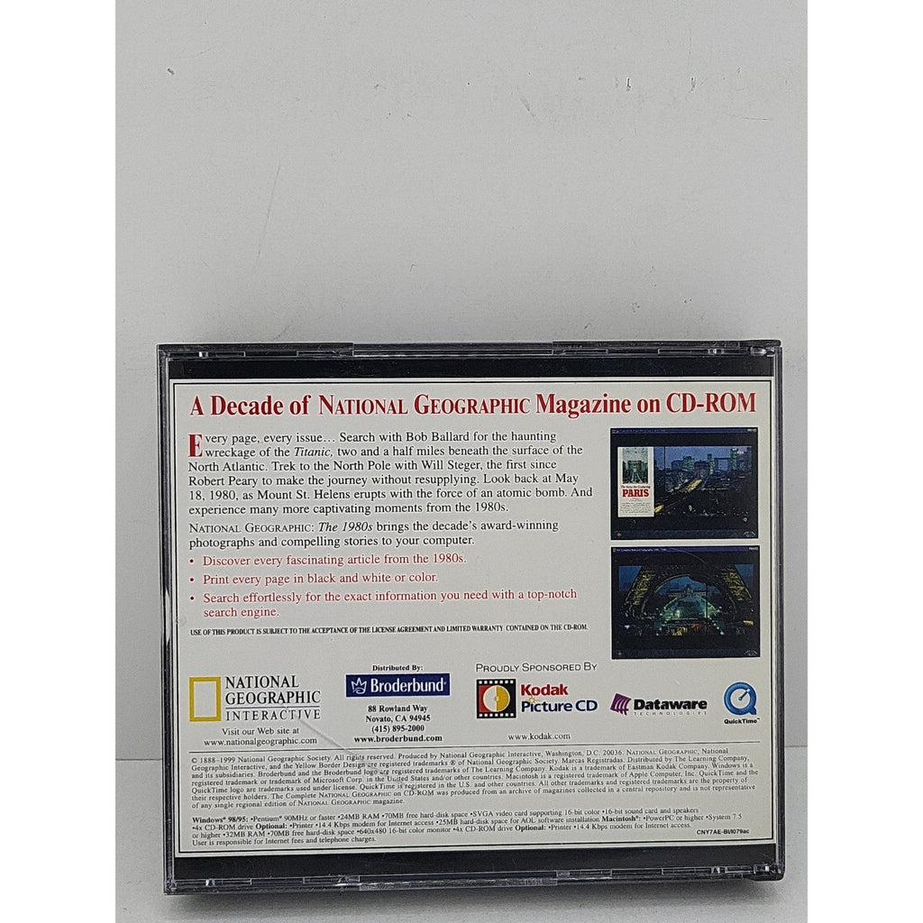 NATIONAL GEOGRAPHIC magazine the 1980's interactive CD-ROM set Windows