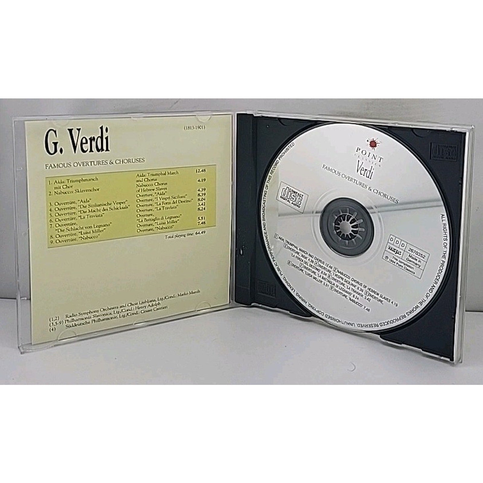 Famous Overtures & Choruses by G. Verdi (CD, 1997)