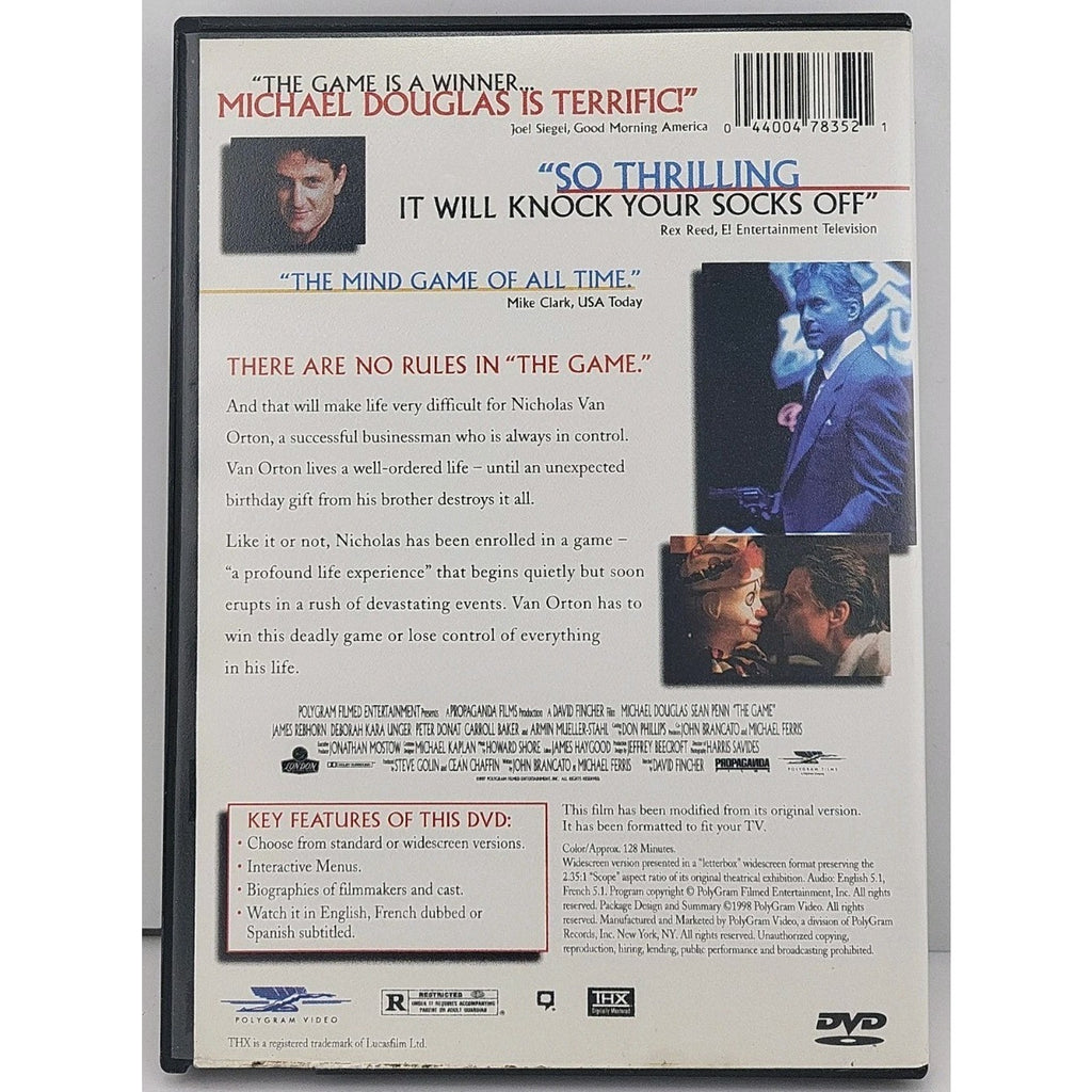 The Game (DVD, 1998)