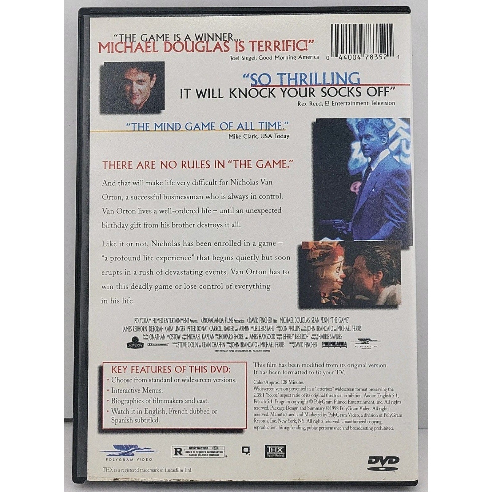 The Game (DVD, 1998)