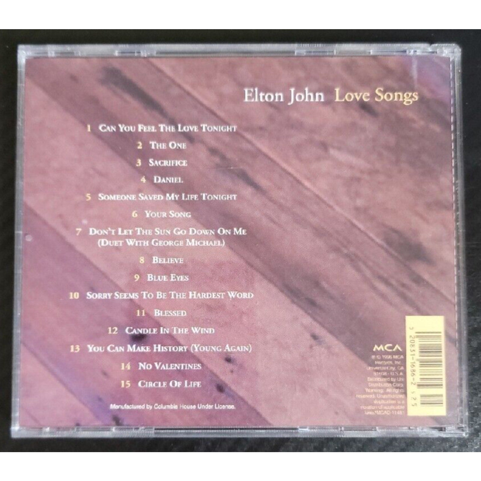 Love Songs by Elton John (CD, Sep-1996, MCA)