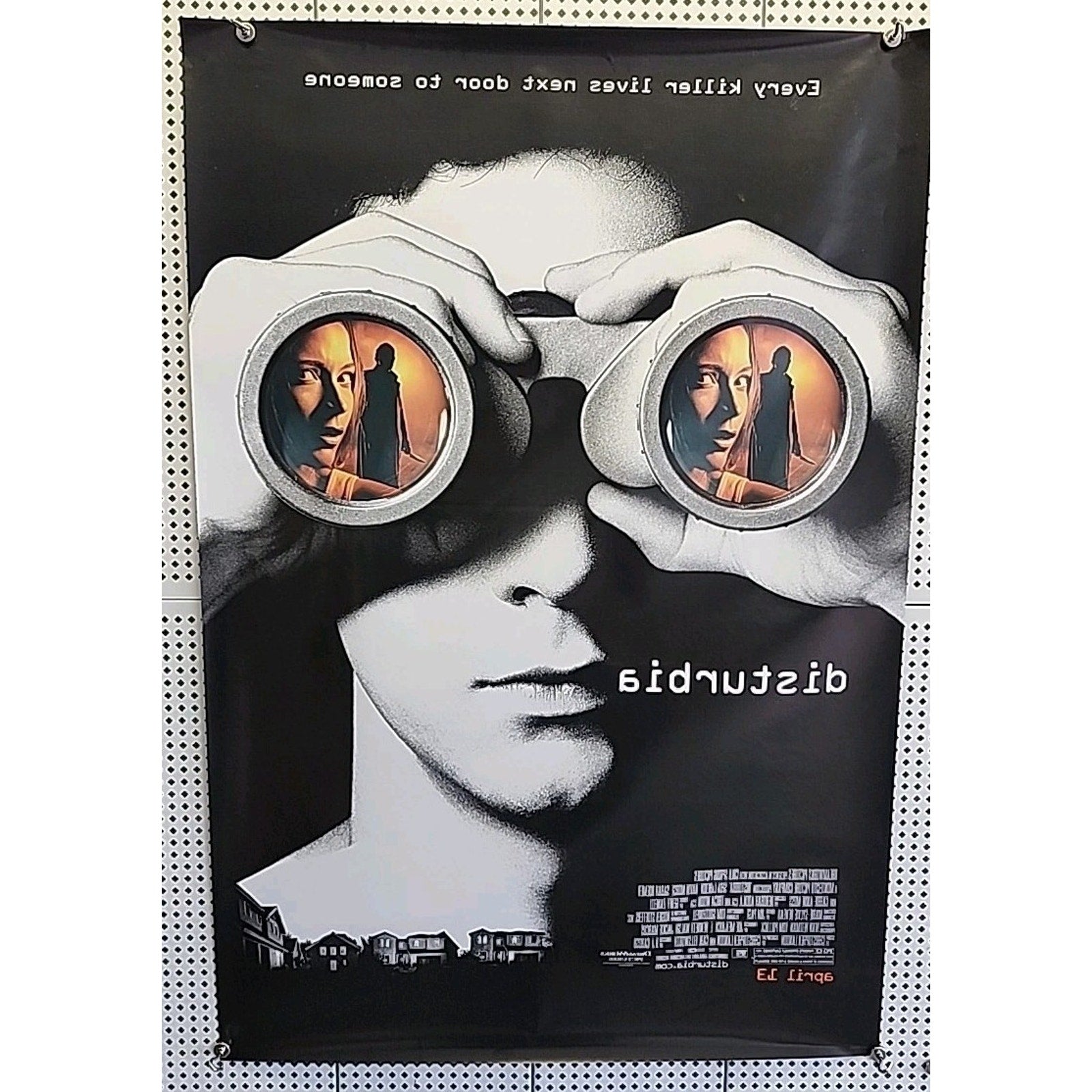 2007 Disturbia Movie Poster Shia LaBeouf Promo Thriller Mystery 40x27