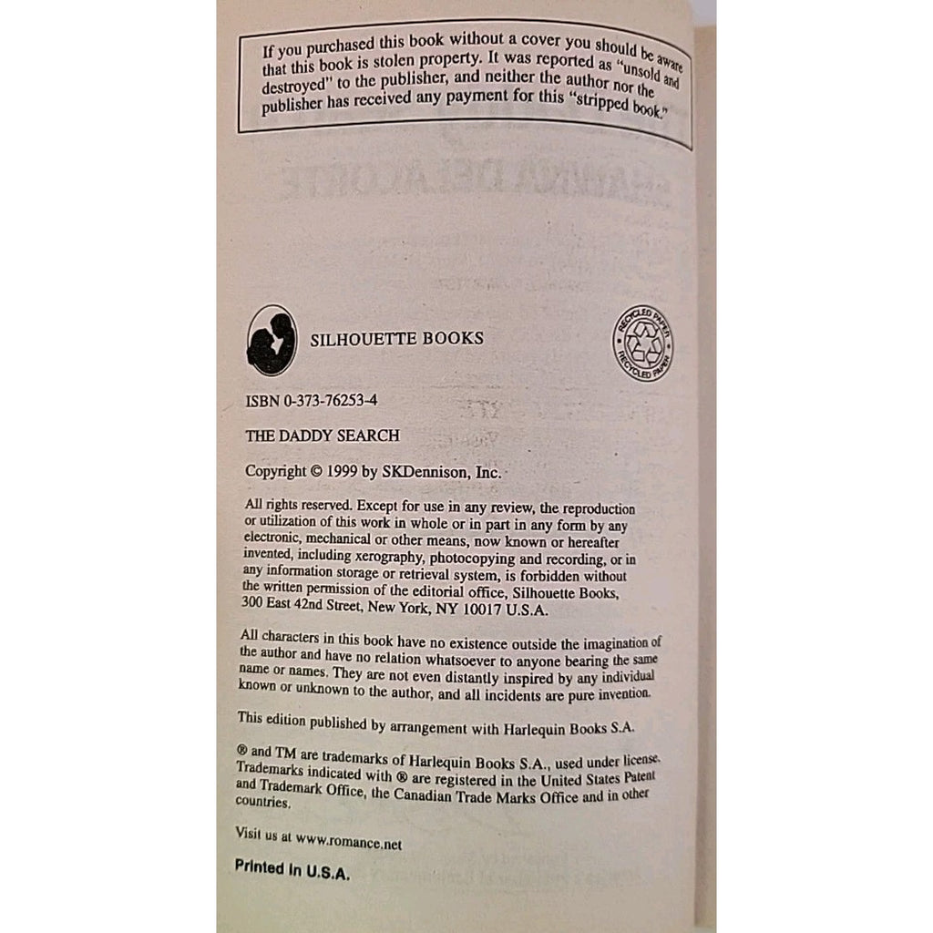 Daddy Search by Shawna Delacorte (1999, Mass Market)