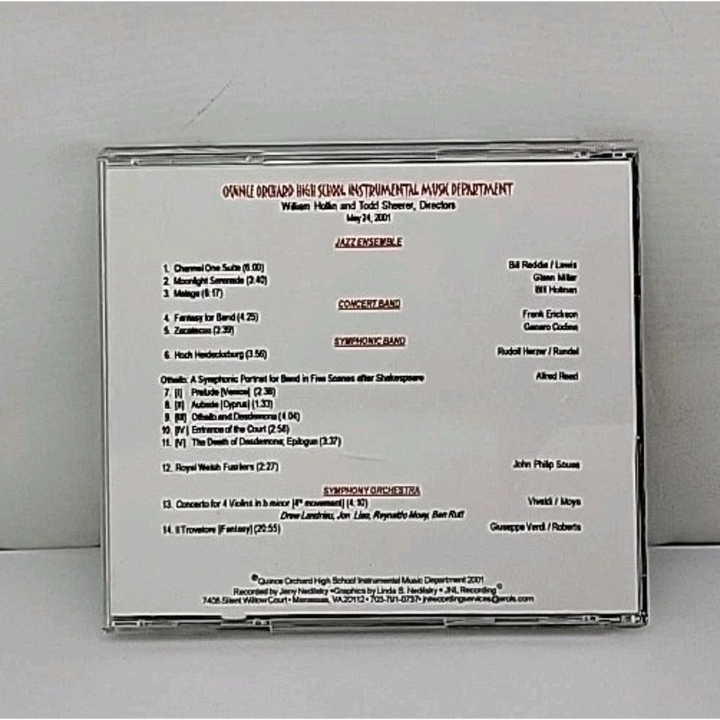 Quince Orchard High School Instrumental Music Department Spring Concert 2001 CD
