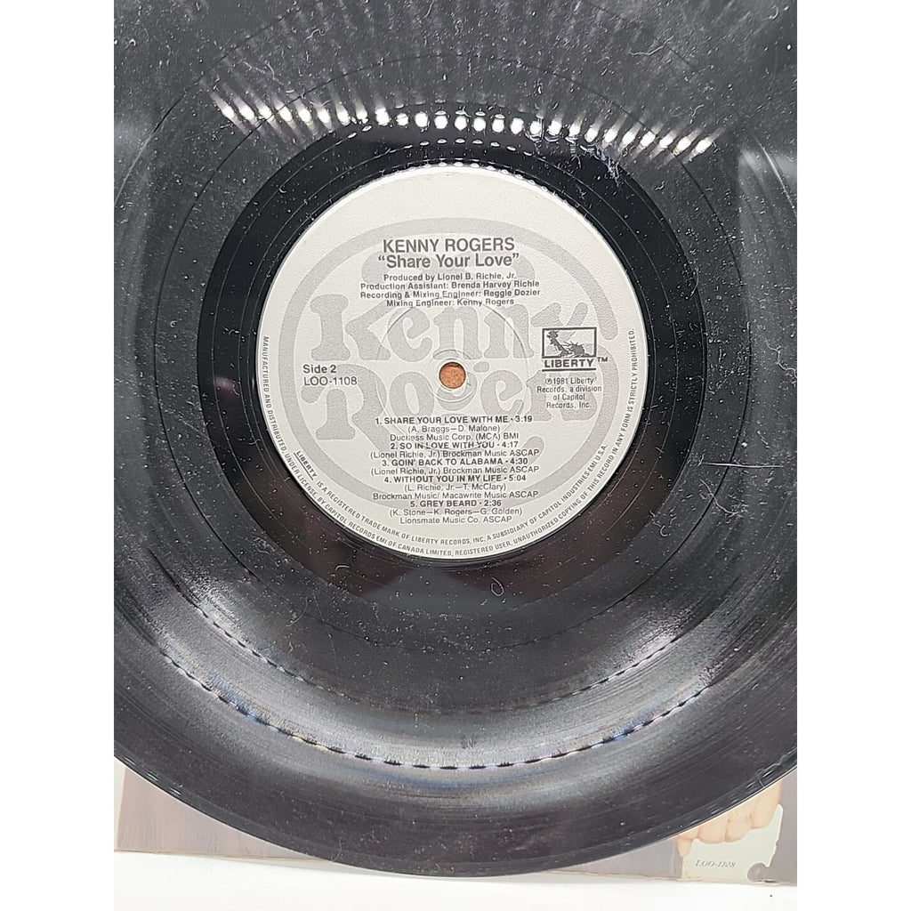 Kenny Rogers Share Your Love (Record)