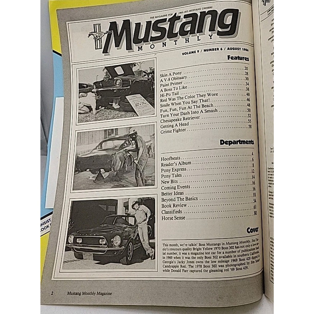 Mustang Monthly Magazine - August 1986 - Volume 9 Number 6