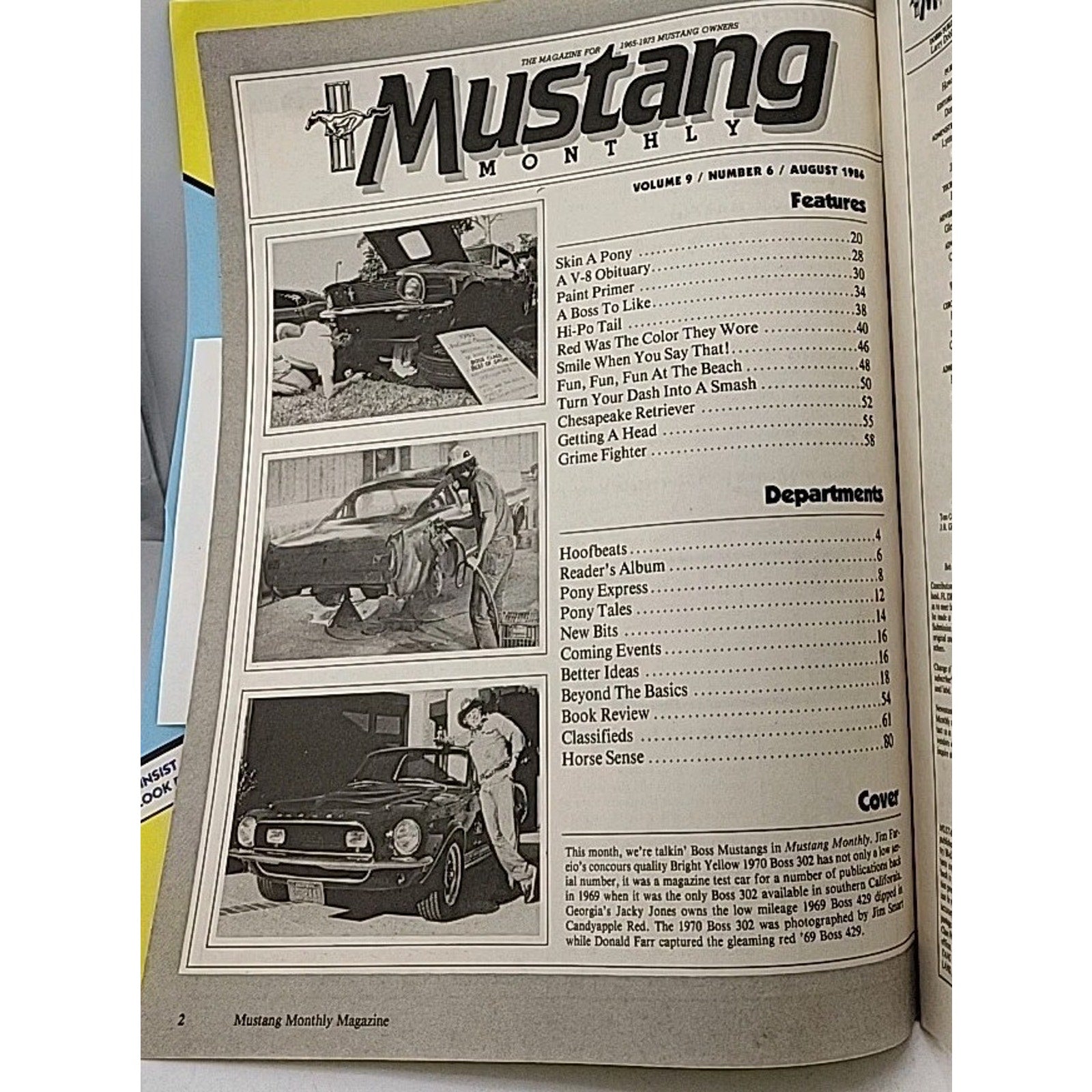 Mustang Monthly Magazine - August 1986 - Volume 9 Number 6