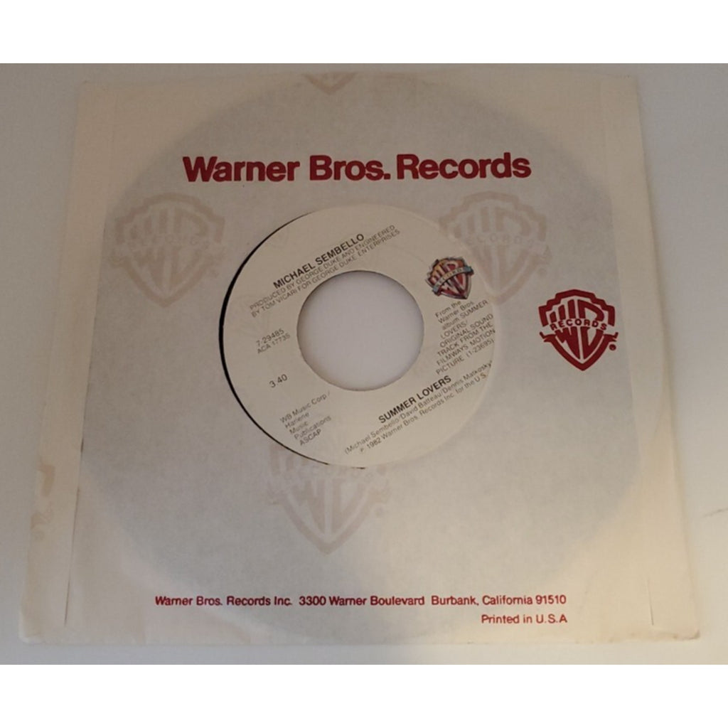 Michael Sembello - Summer Lovers & Automatic Man - Warner Bros (Record)