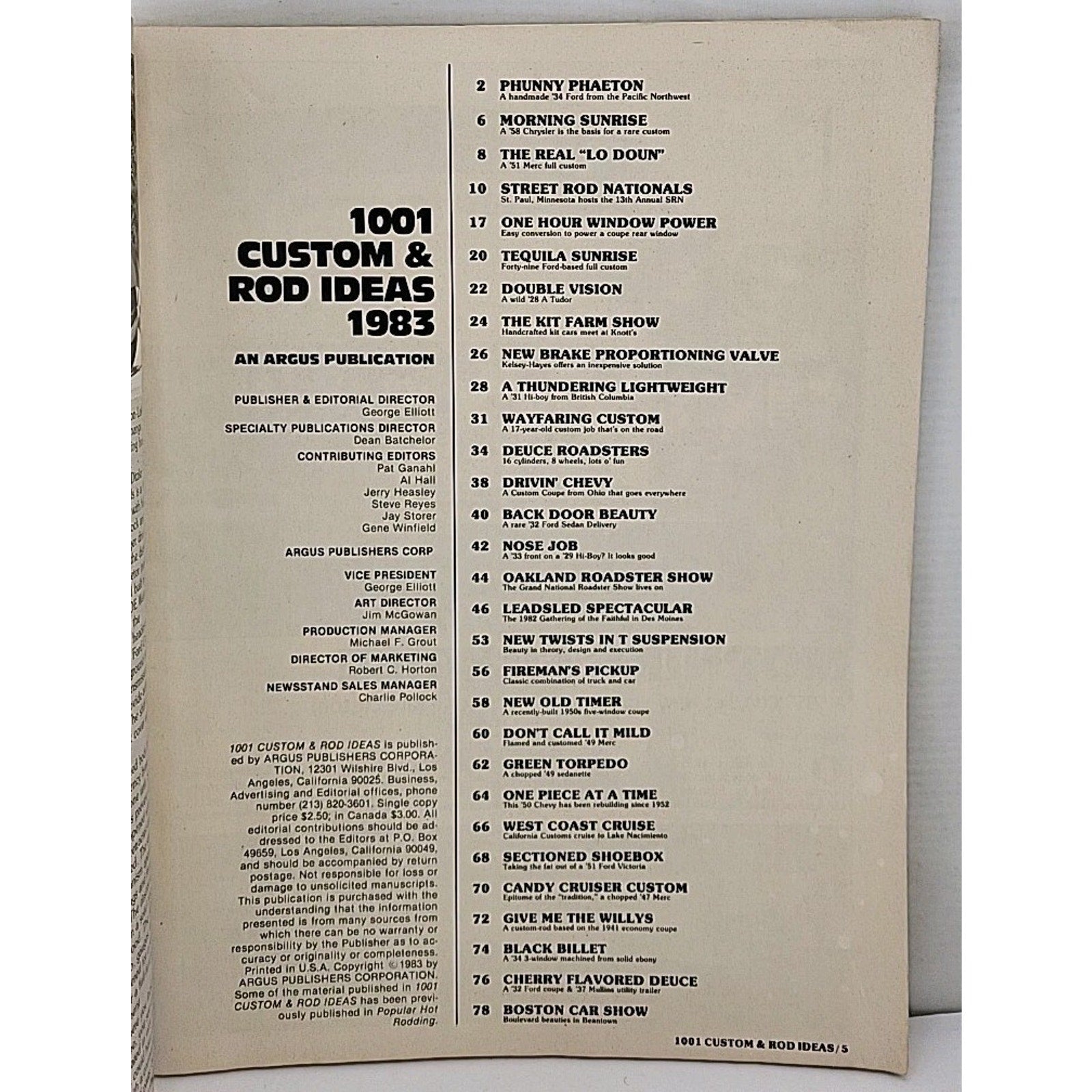 1001 Custom And Rod Ideas Magazine - 1983 -