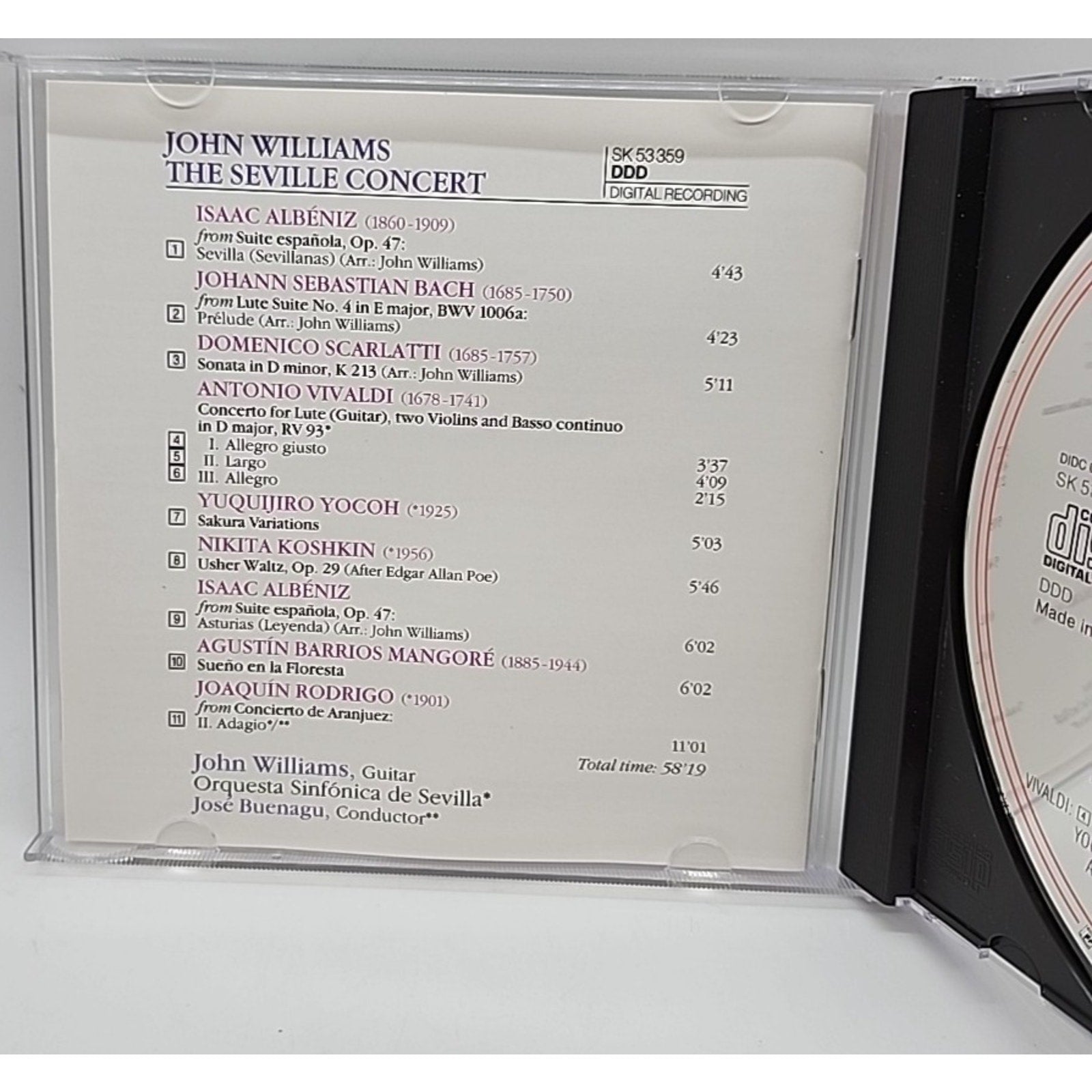 Seville Concert by John Williams (CD, 1994)