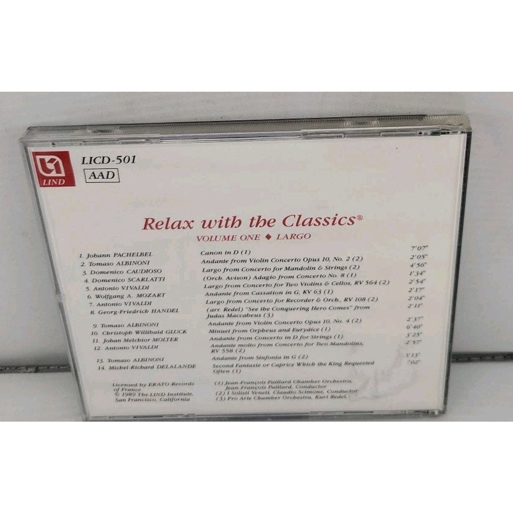 Vintage Relax with the Classics CD Vol 1 Baroque Canon in D LIND Institute 1989