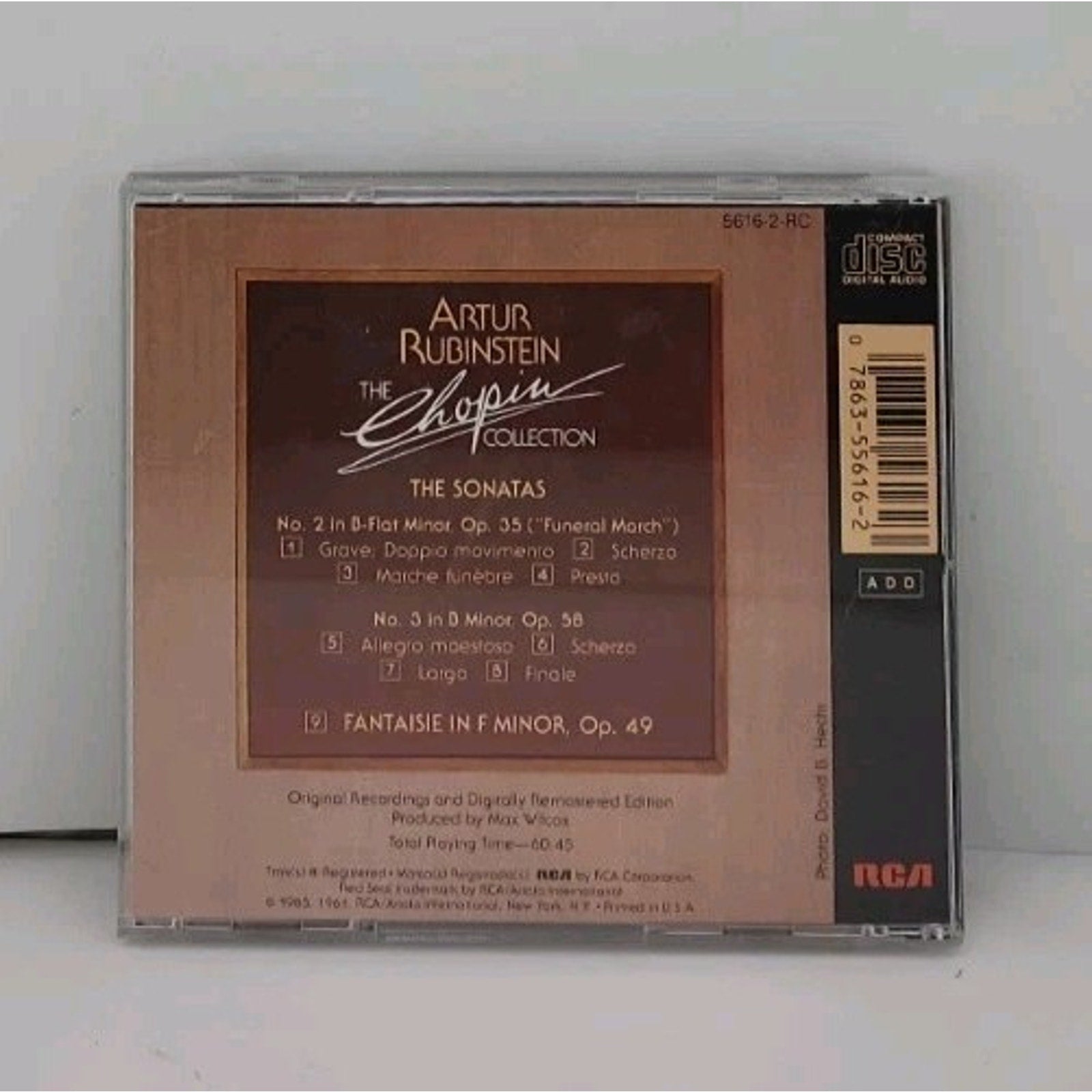 Arthur Rubinstein - The Chopin Sonatas (Fantaisie In F Minor, Op. 49.) CD