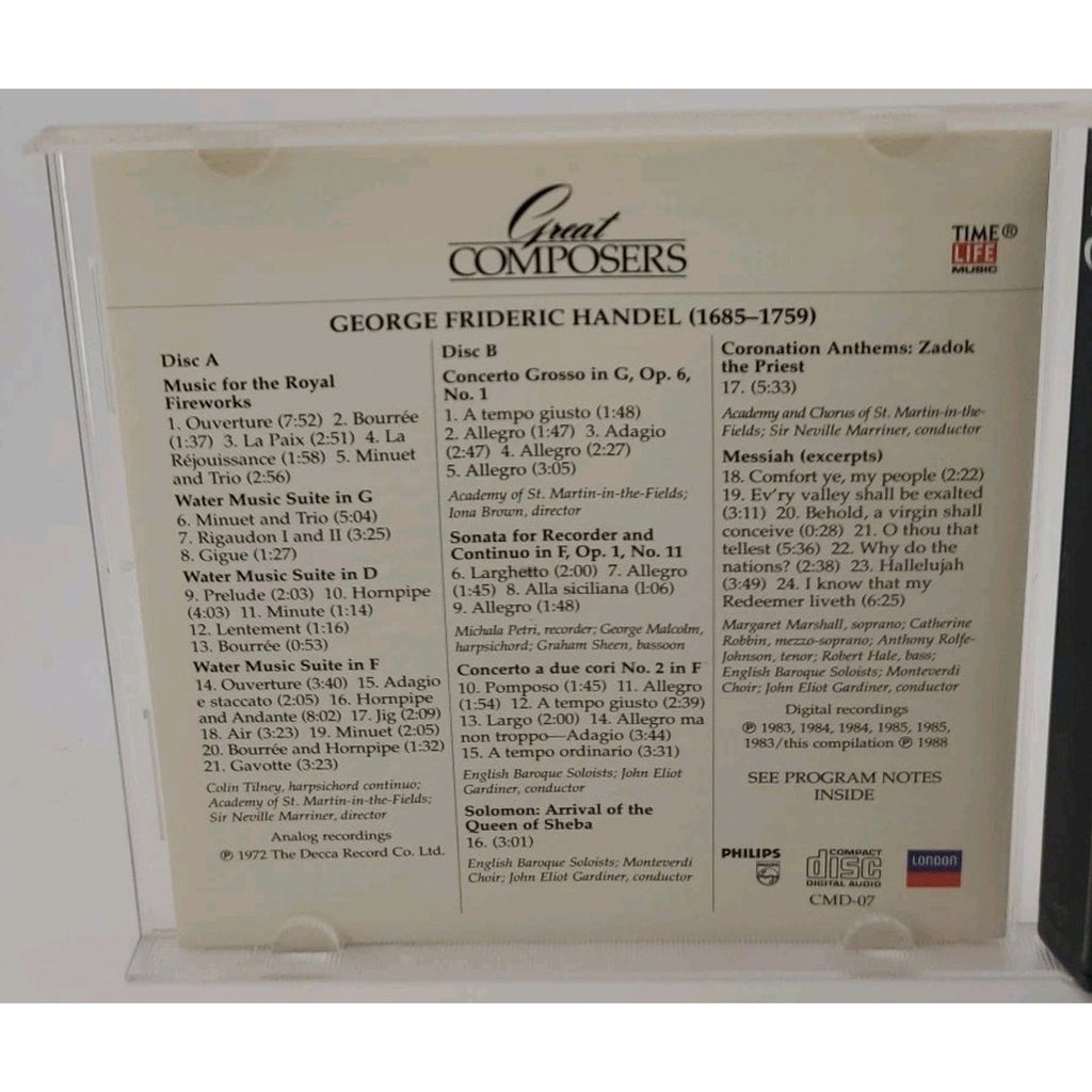 Handel Great Composers CD