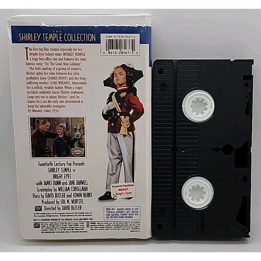 Bright Eyes (VHS, 1994, Colorized Clamshell)