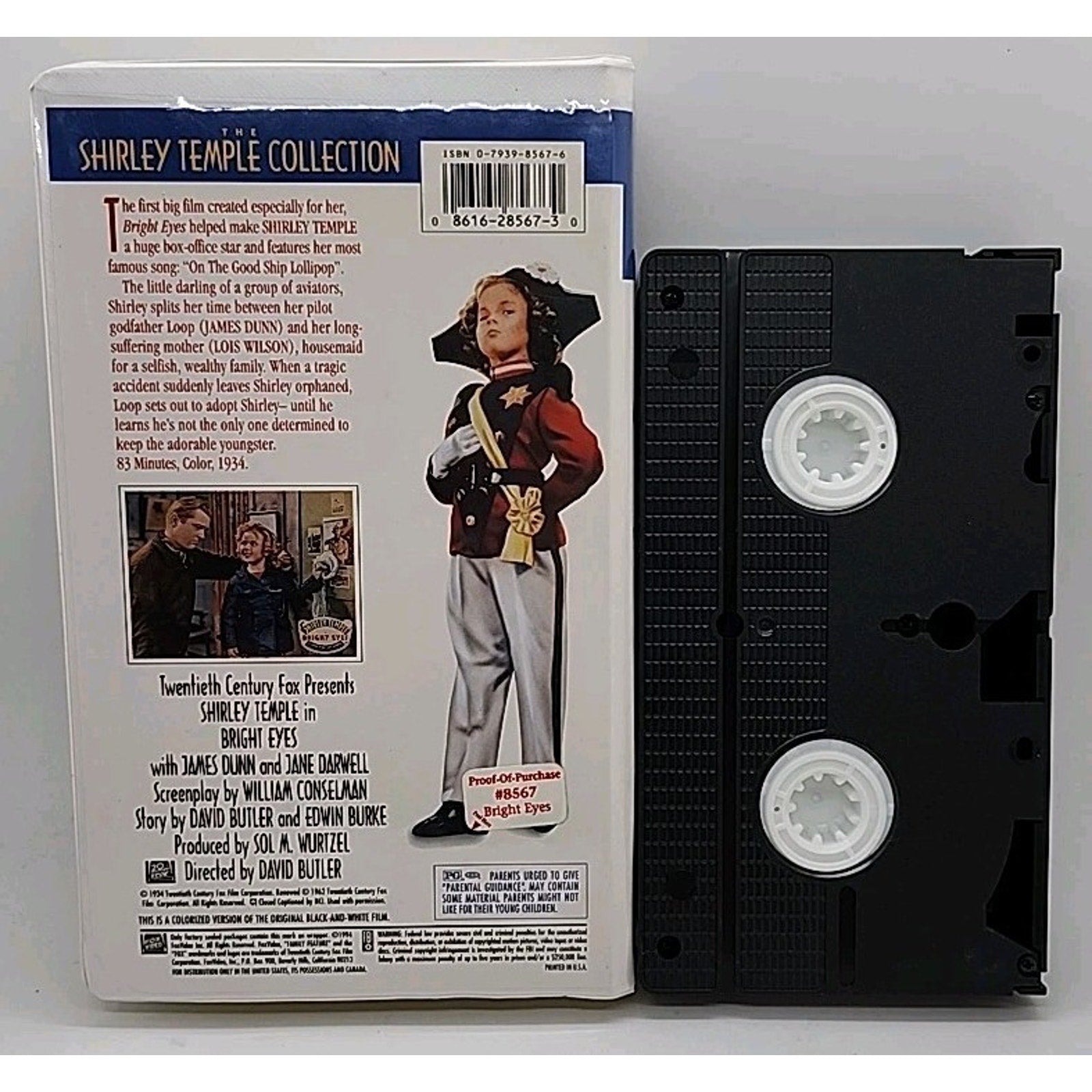 Bright Eyes (VHS, 1994, Colorized Clamshell)