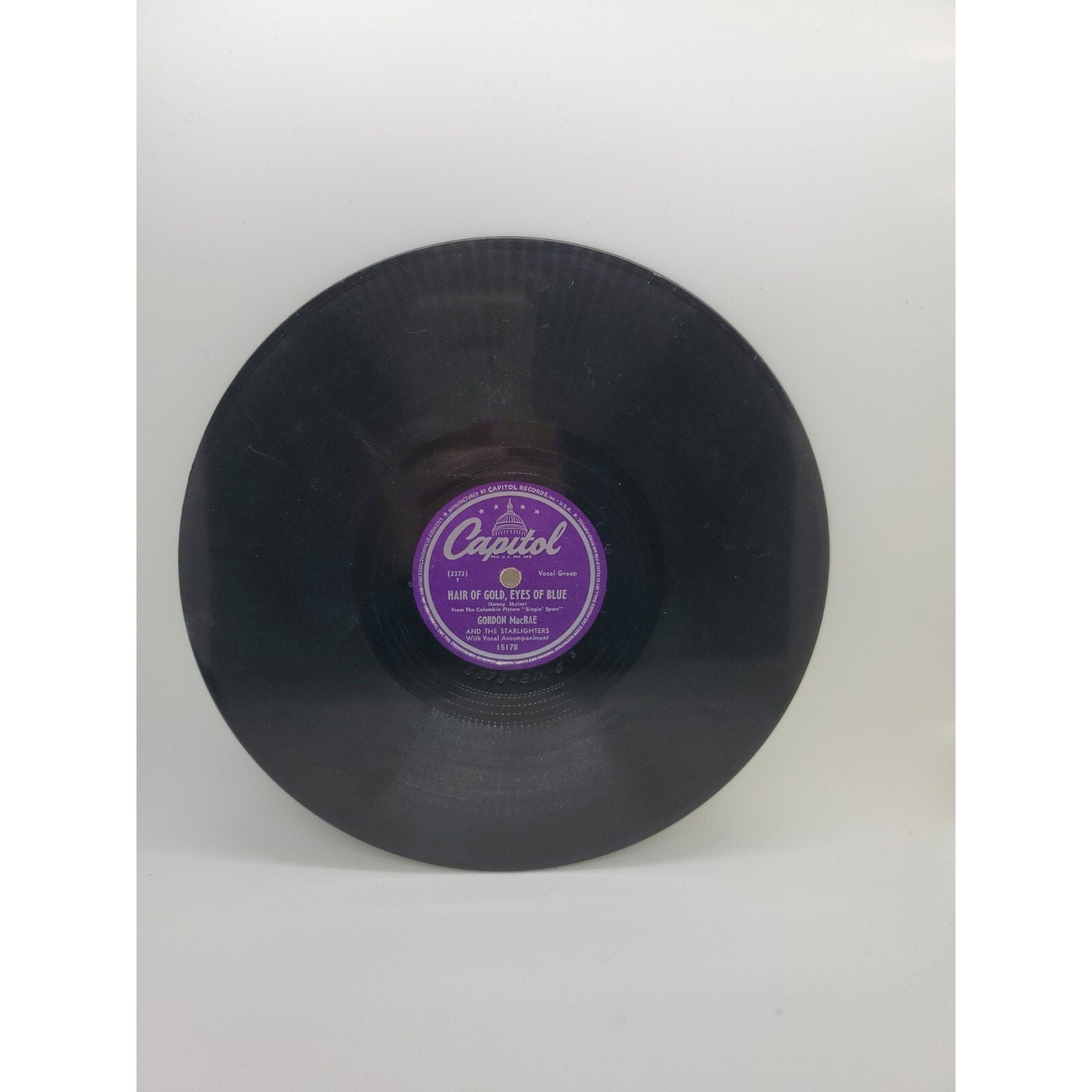 Gordon MacRae Hair of Gold Eyes of Blue / Used Capital 78 RPM Record