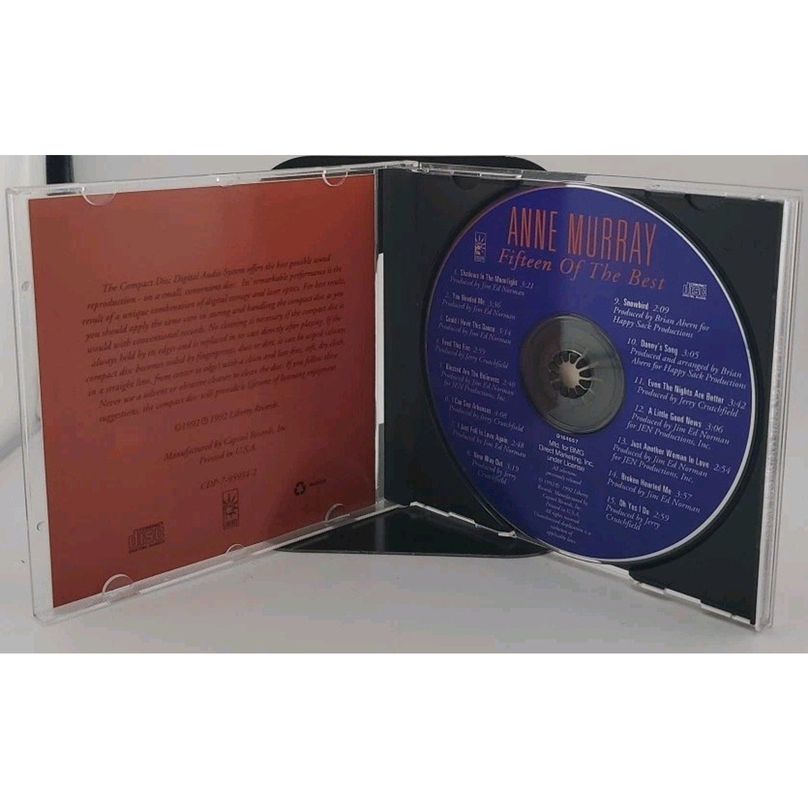 Fifteen of the Best by Anne Murray (CD, May-1992, Liberty)