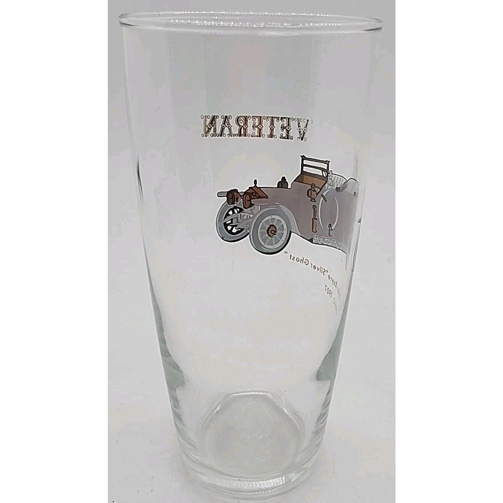 Set Of 5 Vintage Veteran Classic Car Glasses Early 1900s Cars
