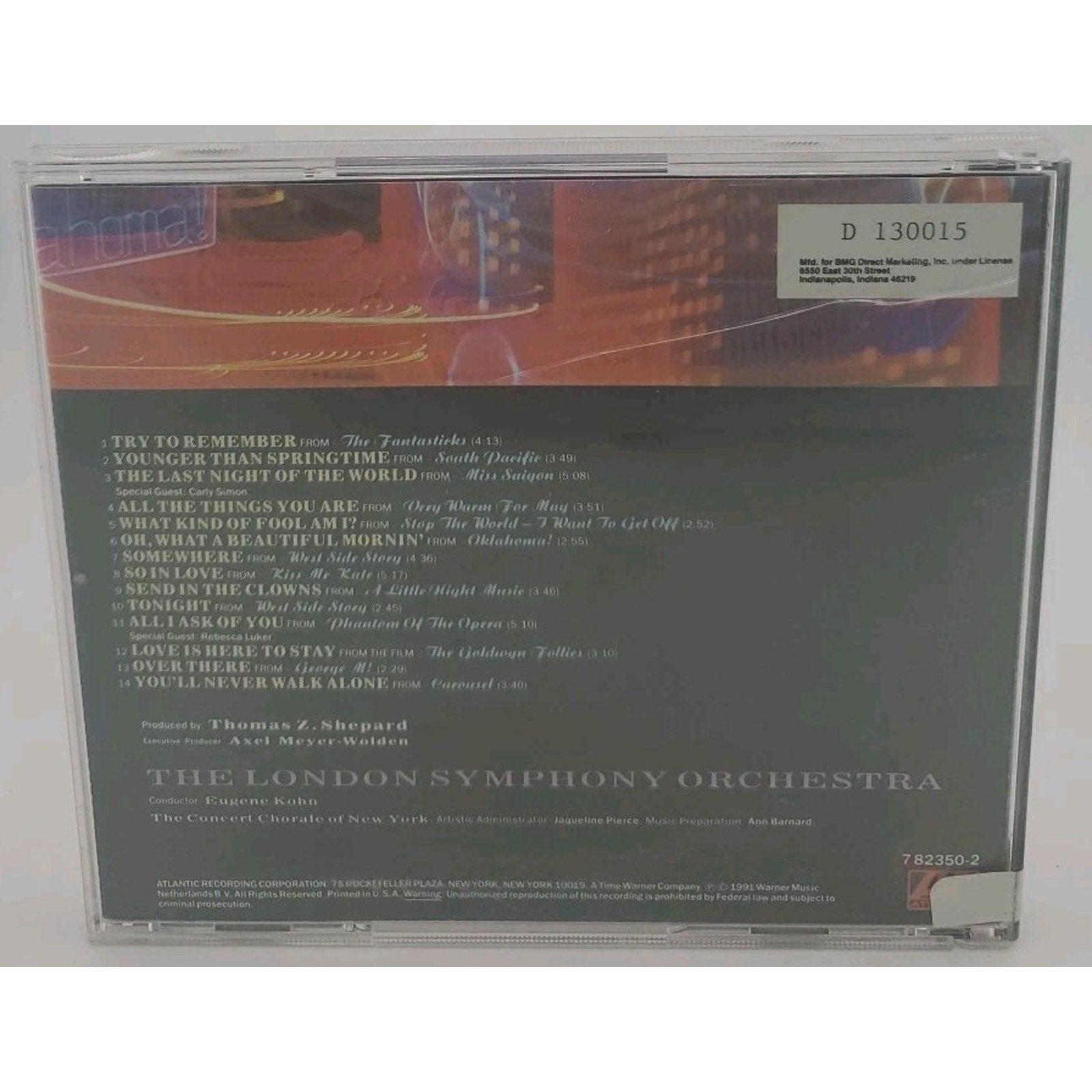 Placido Domingo The Broadway I Love CD