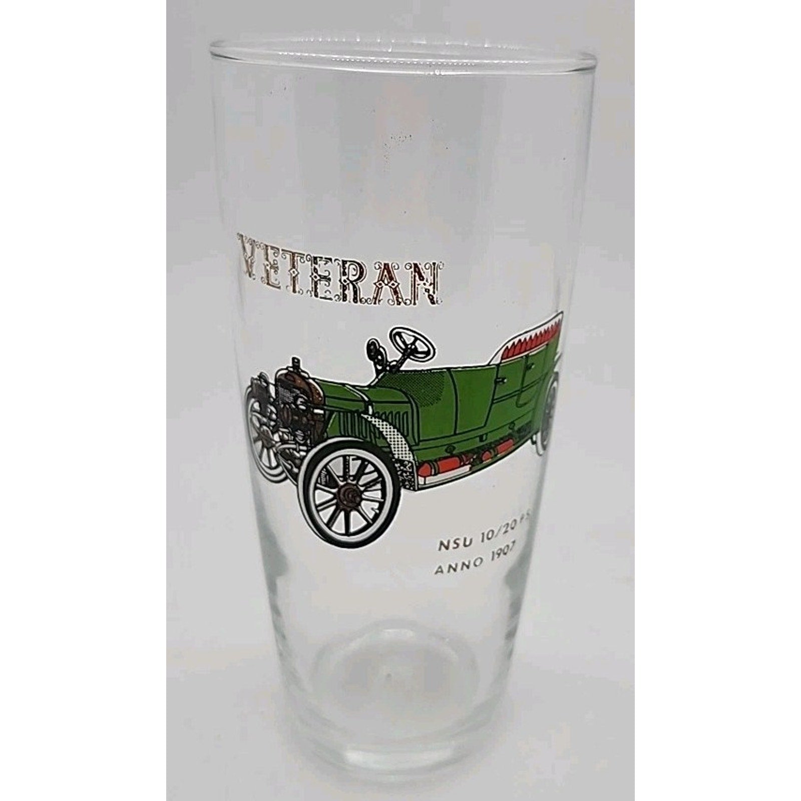 Set Of 5 Vintage Veteran Classic Car Glasses Early 1900s Cars