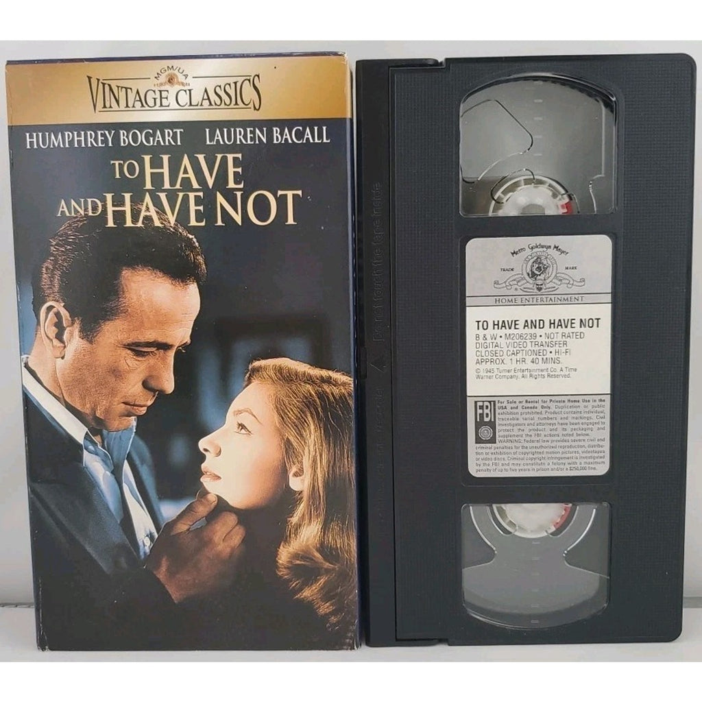 To Have and Have Not (VHS, 2001, Humphrey Bogart Collection)