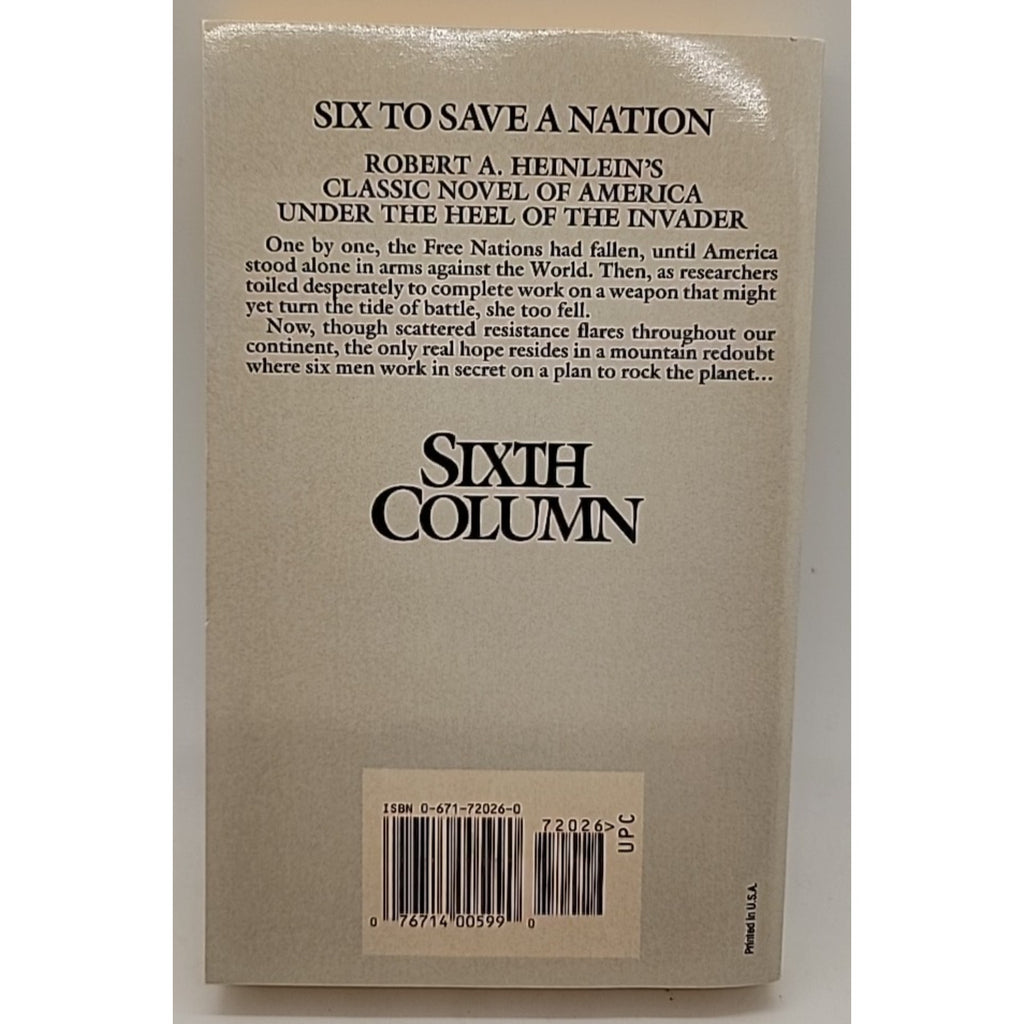 Sixth Column by Robert A. Heinlein (1990, Mass Market)