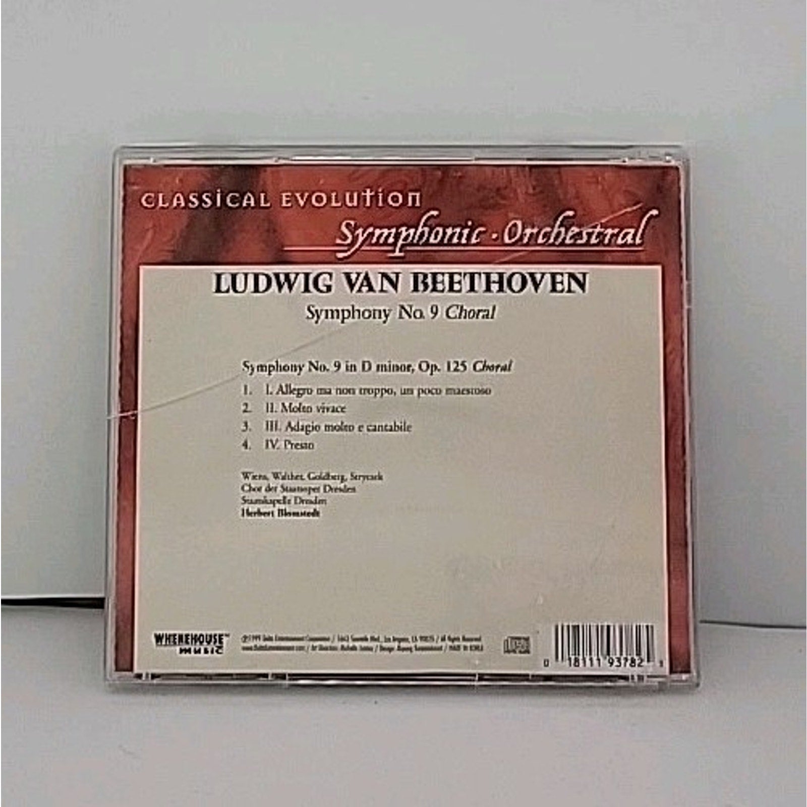 Symphonic Orchestral - Beethoven - Symphony No 9 Choral CD