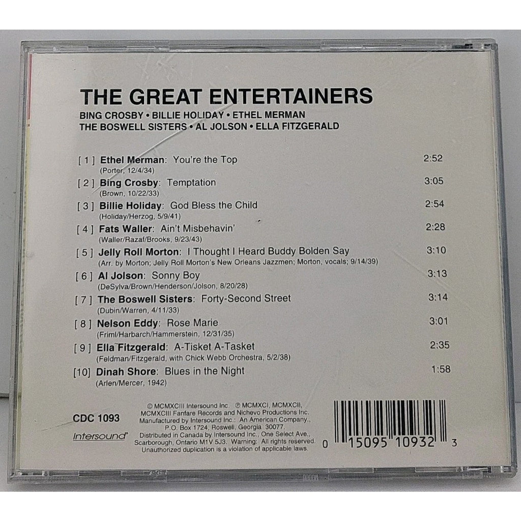 The Great Entertainers CD Original Recordings