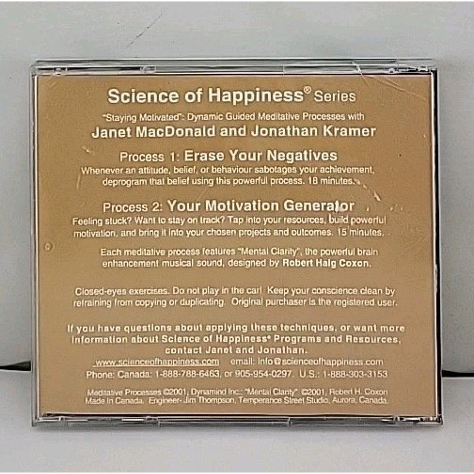Science Of Happiness Staying Motivated CD