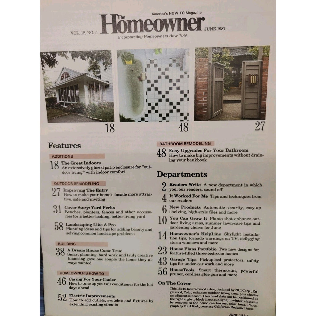HomeOwner Magazine June 1987