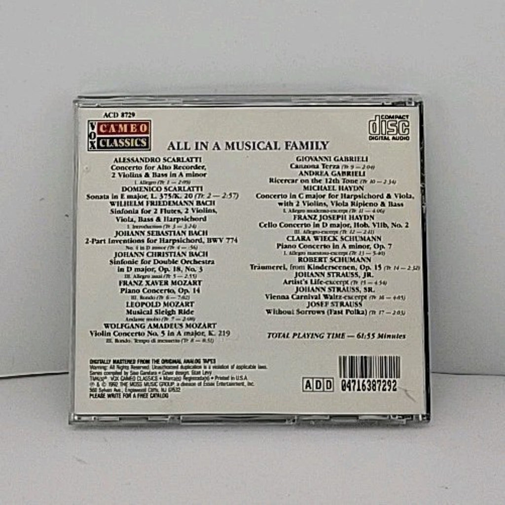 Alessandro Scarlatti [Composer]; D, All in a Musical Family, Audio CD