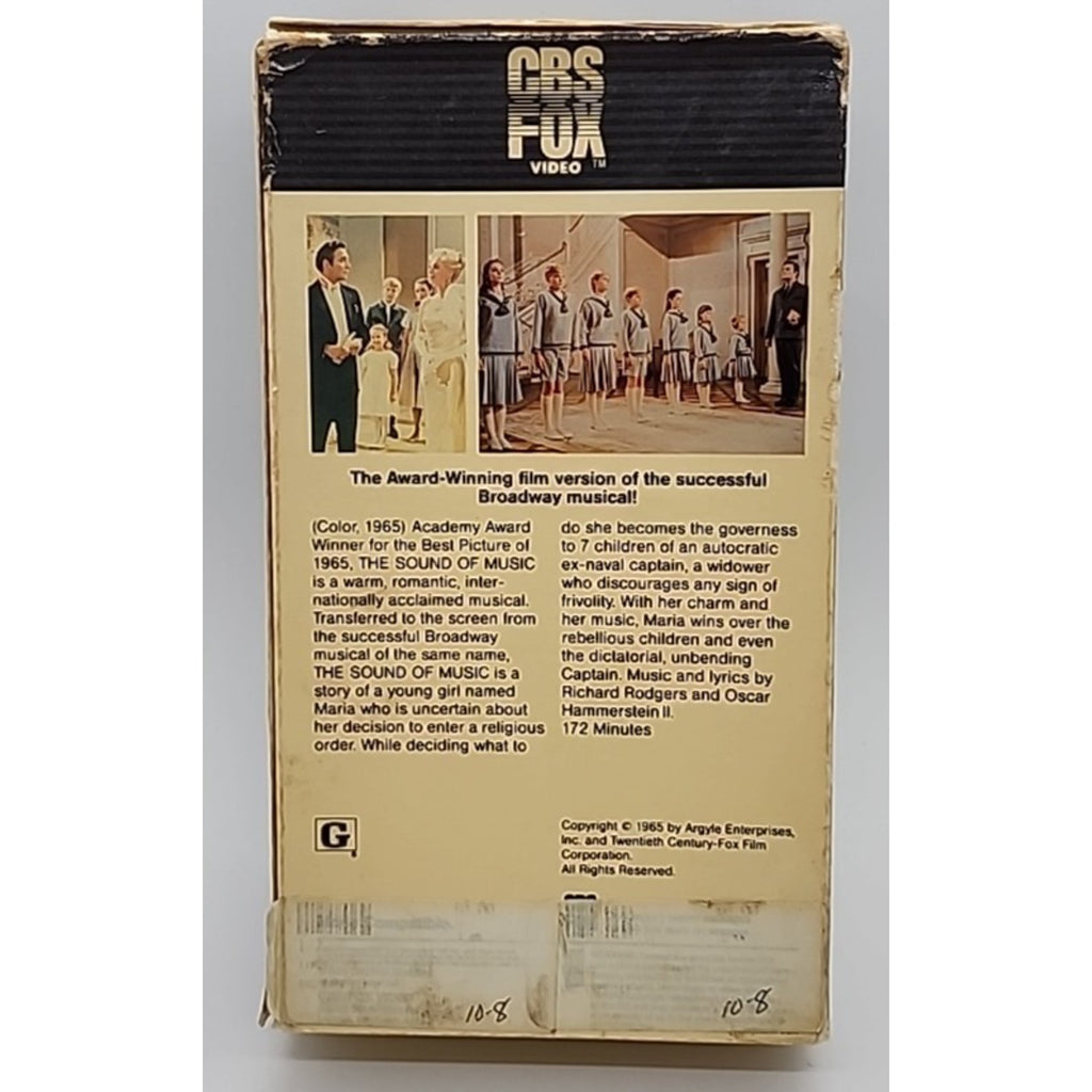 The Sound Of Music CBS FOX Watermark Original (1986, VHS)