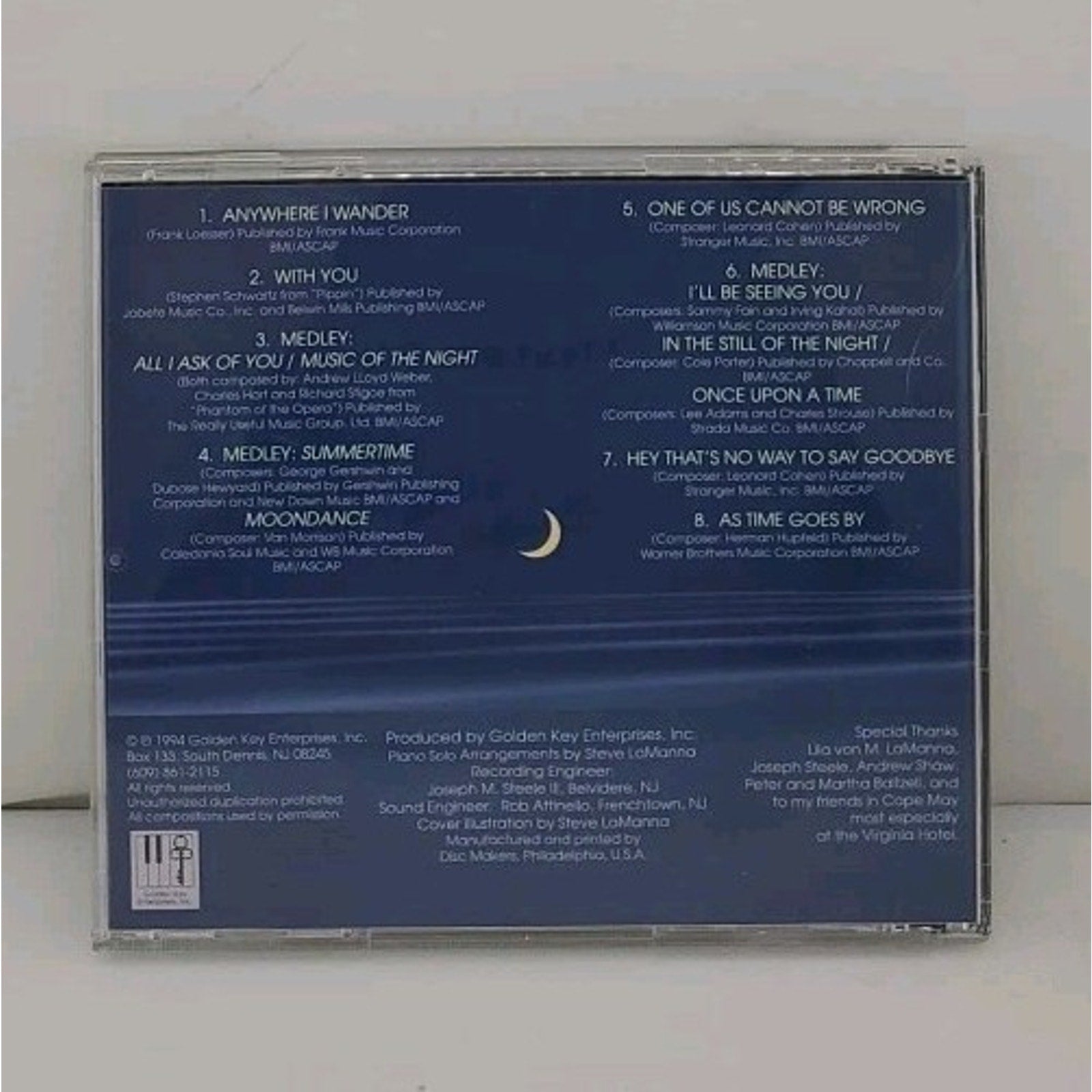Ivory Moon: Evenings In Cape May Piano Solos By Steve LaManna CD 1994 Golden Key