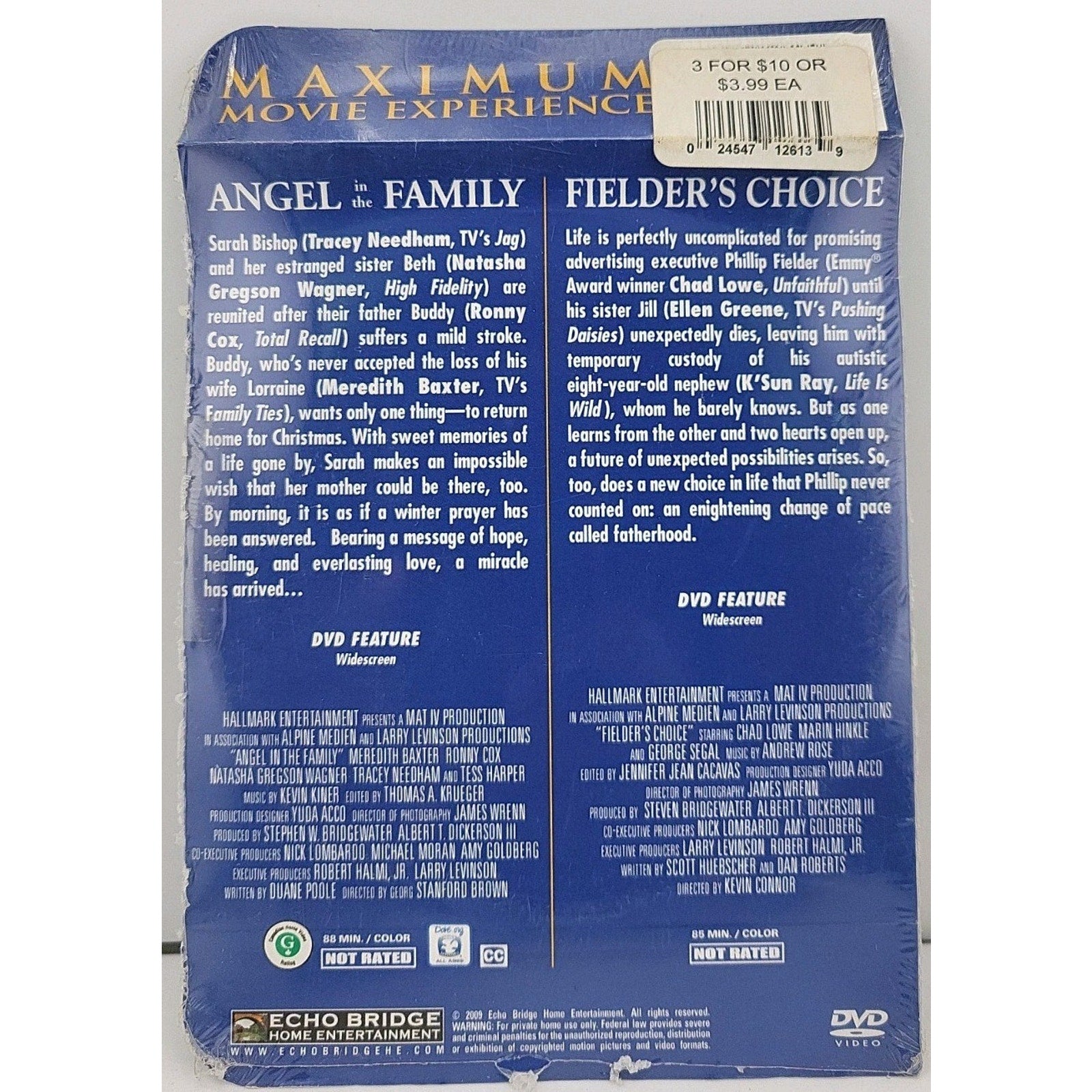 Double Feature Angel In The Family & Fielder's Choice DVD *Brand New* *NO Case*