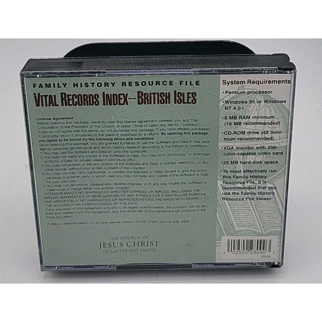 Vital Records Index British Isles CDs 1538-1888 Genealogy Births Marriages