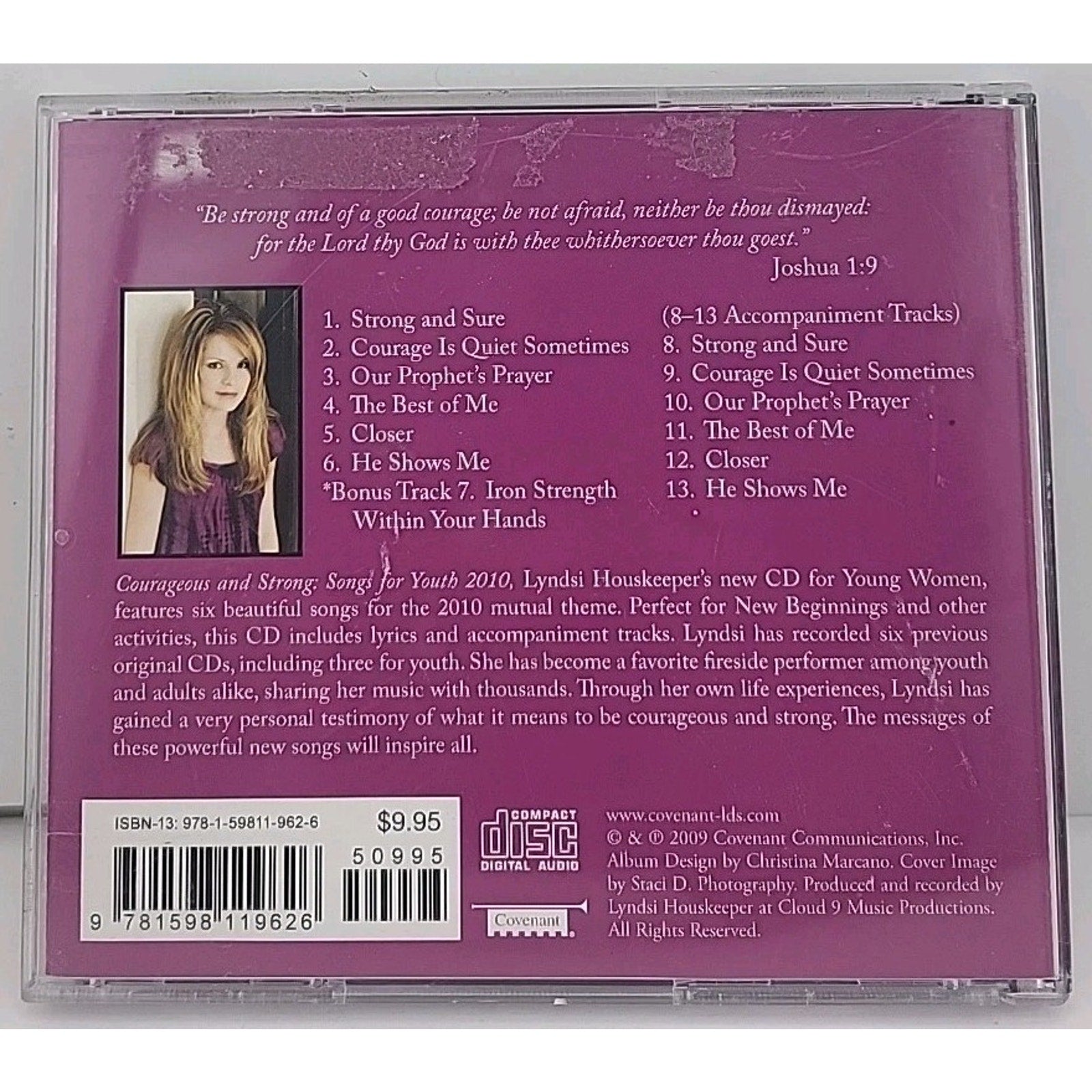 Courageous & Strong CD by Lyndsi Houskeeper Songs for Youth 2010