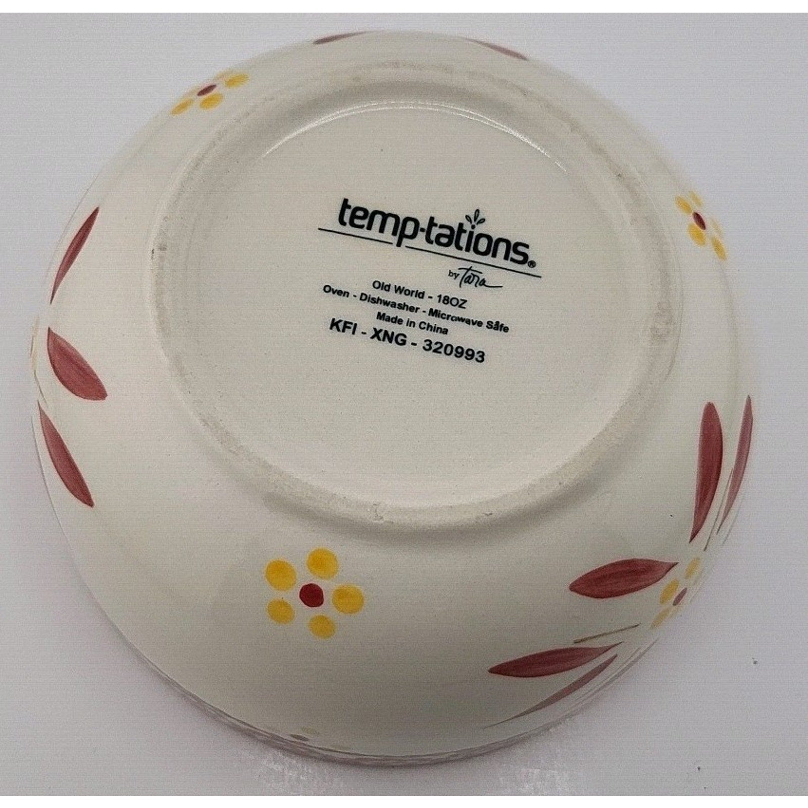 Temp-tations by Tara Old World Cranberry 18oz Bowls Set of 4