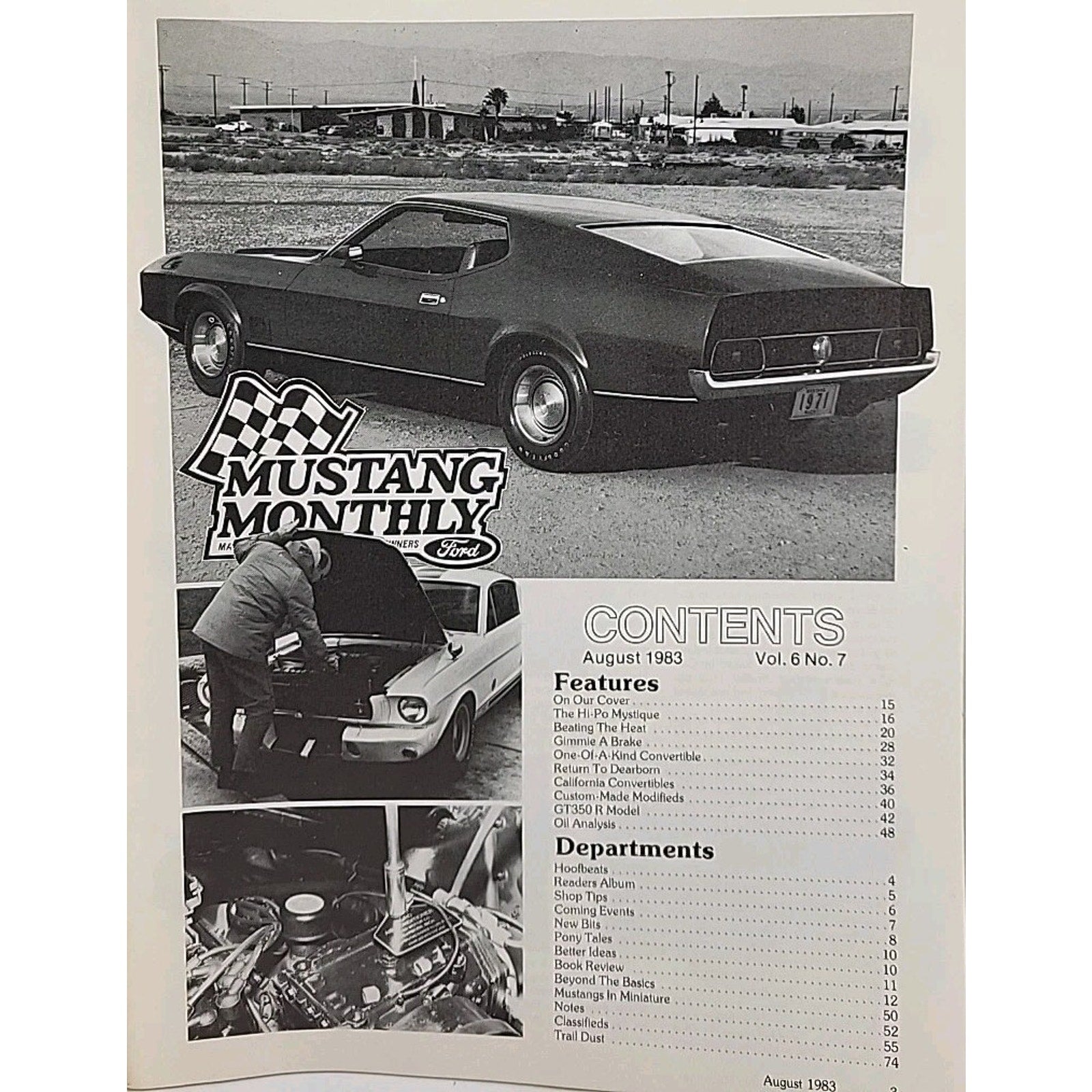 Mustang Monthly Magazine - August 1983 - Vol. 6 No. 7