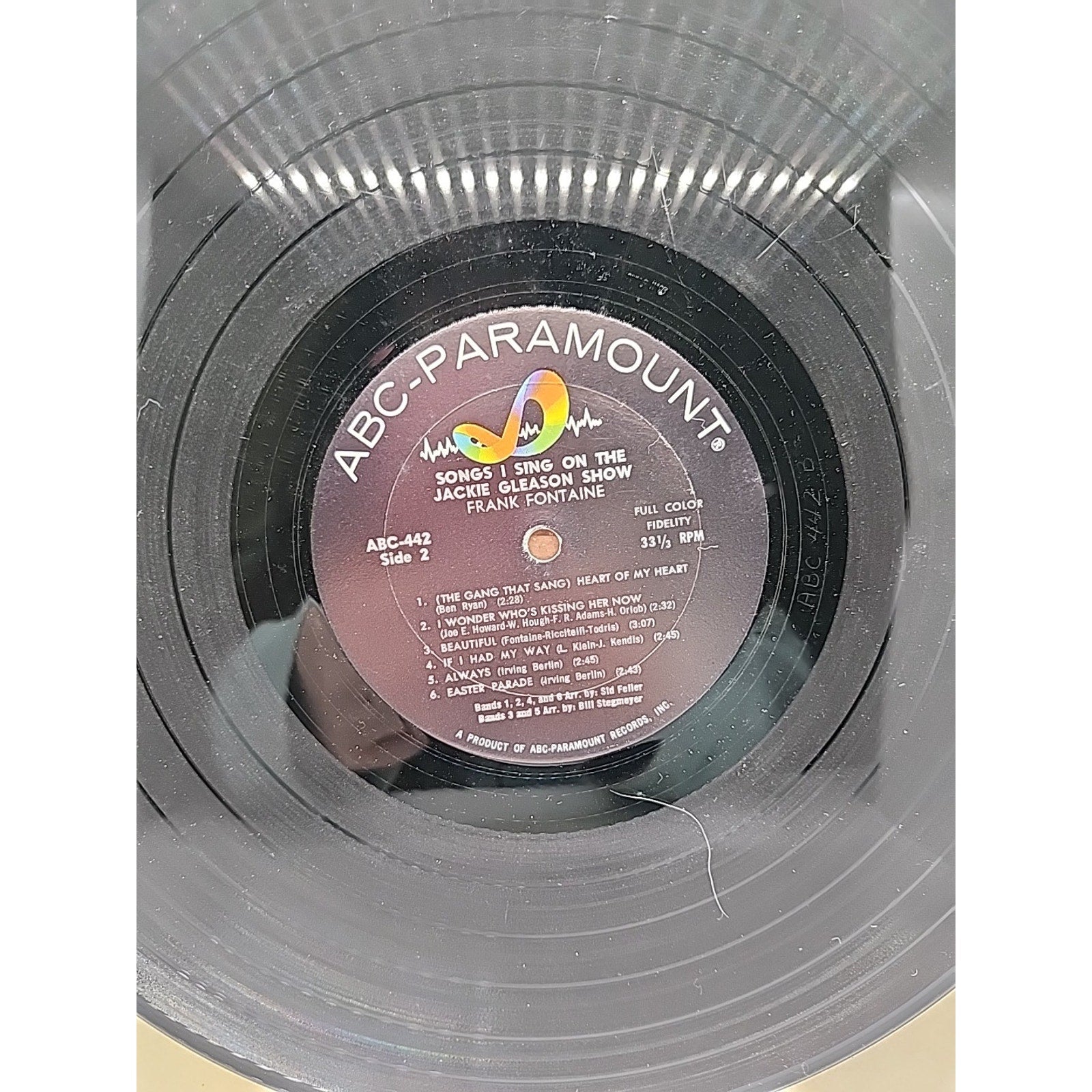 Songs I Sing On The Jackie Gleason Show- Frank Fontaine 12” Blue Cover (Record)