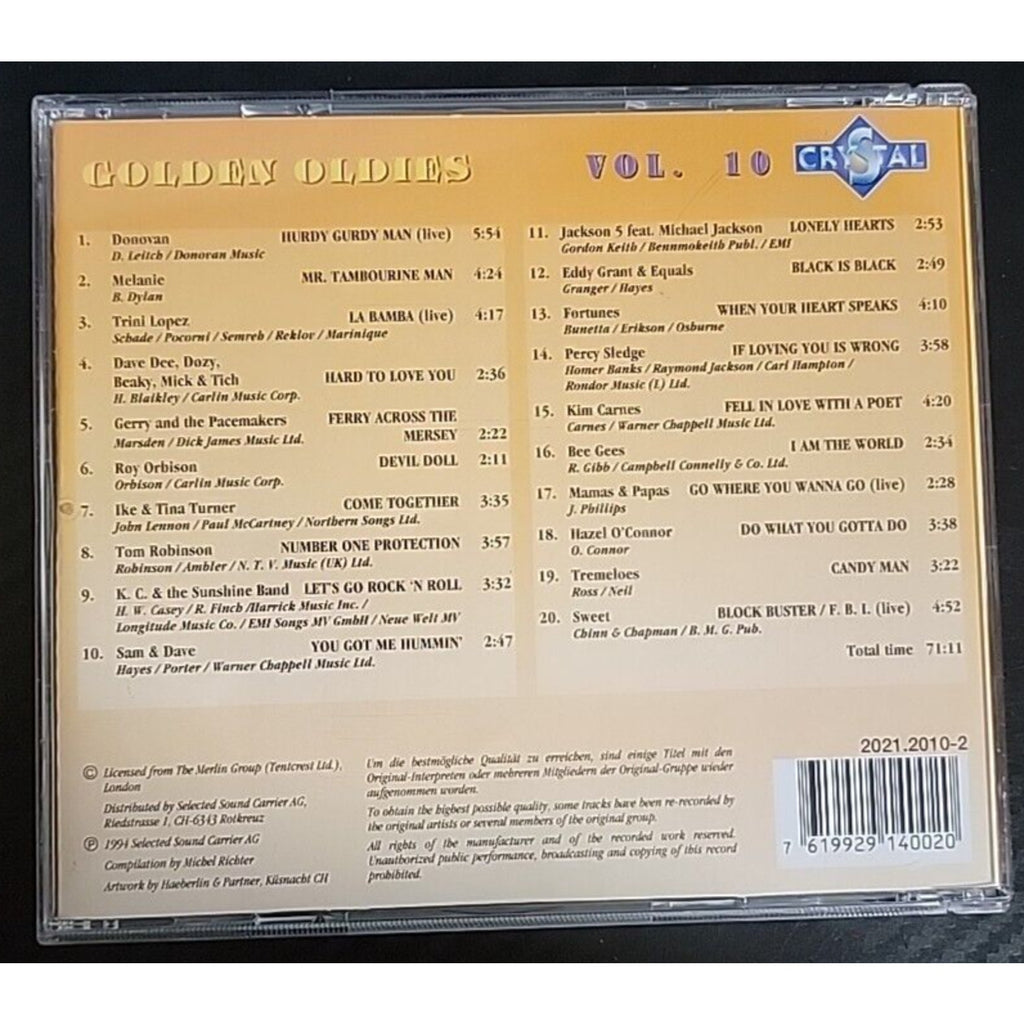 Golden Oldies Vol. 10 CD