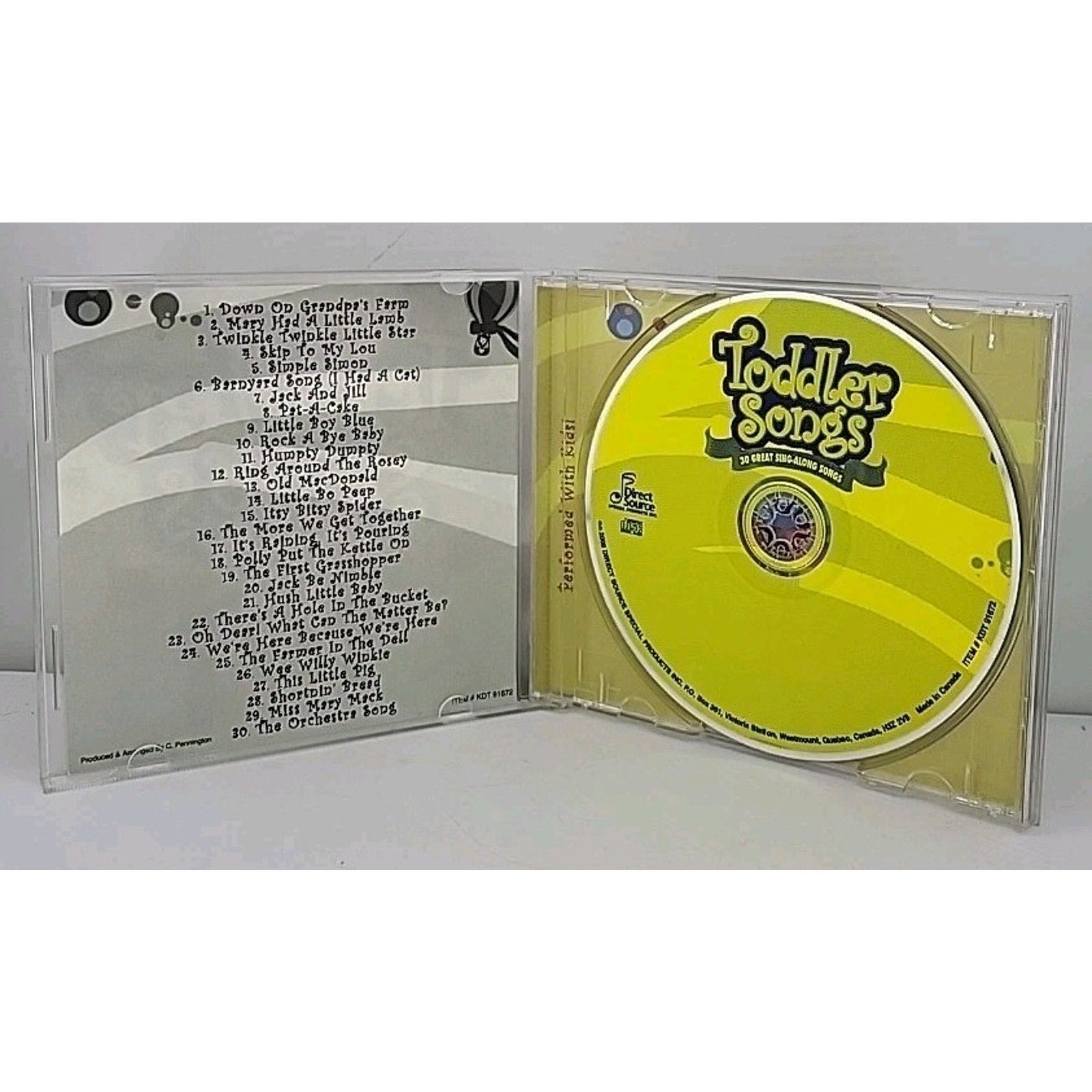 Toddler Songs CD 30 Great Sing-along Songs